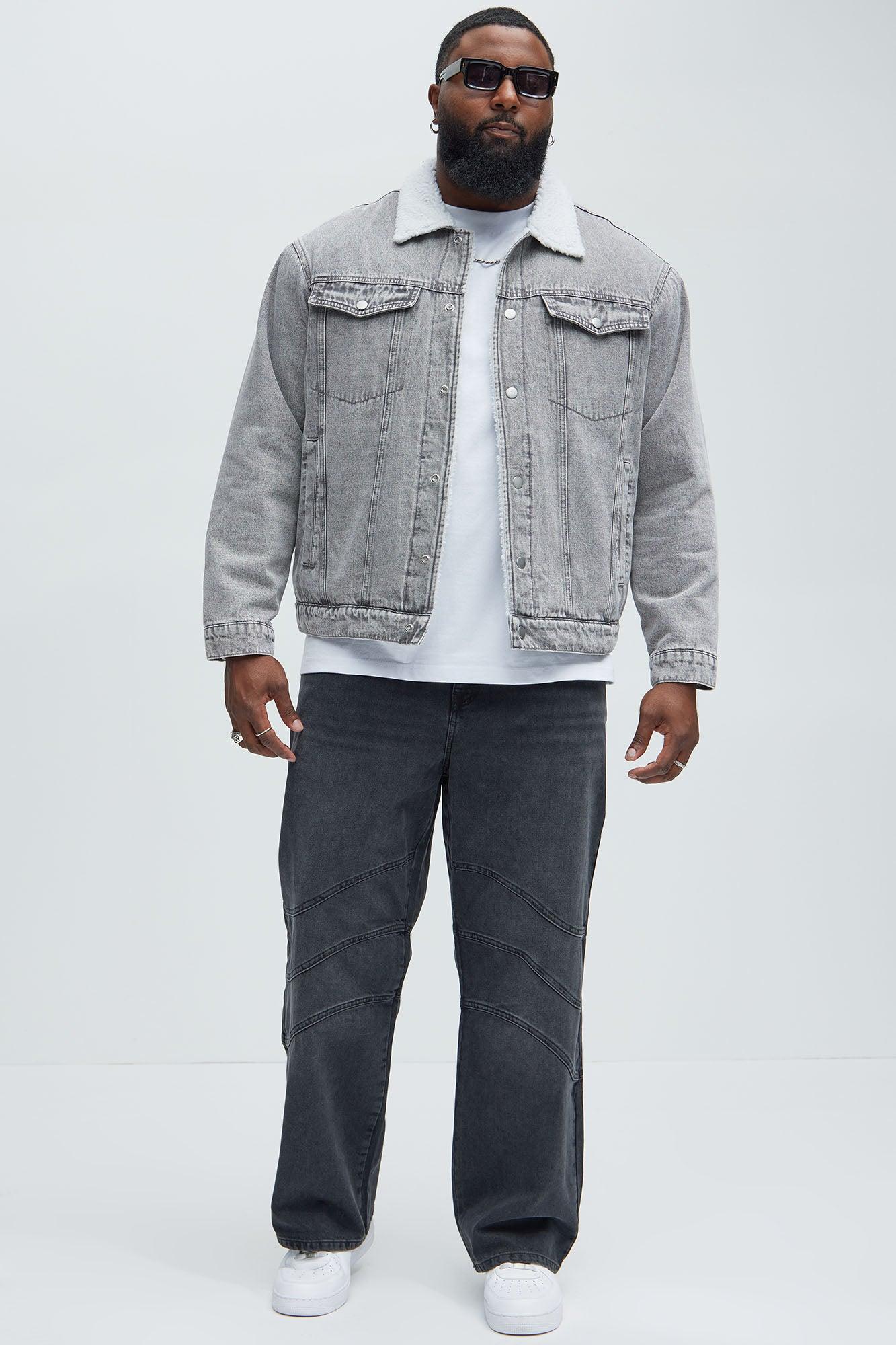 Taj Paneled Straight Jeans - Black Wash Product Image