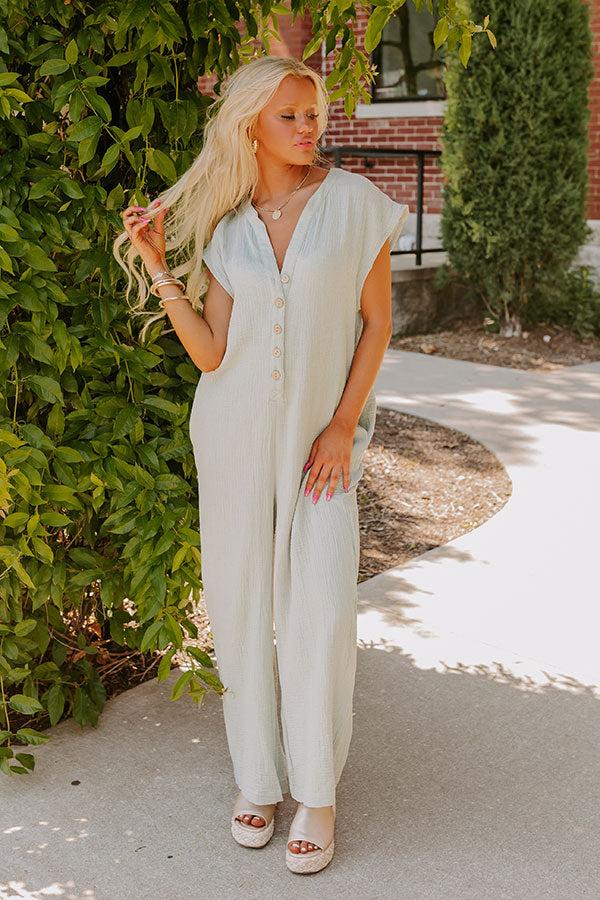 Coastal Travels Jumpsuit in Sage Product Image