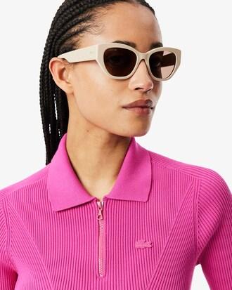 3D Ribbed Knit Polo Shirt Product Image