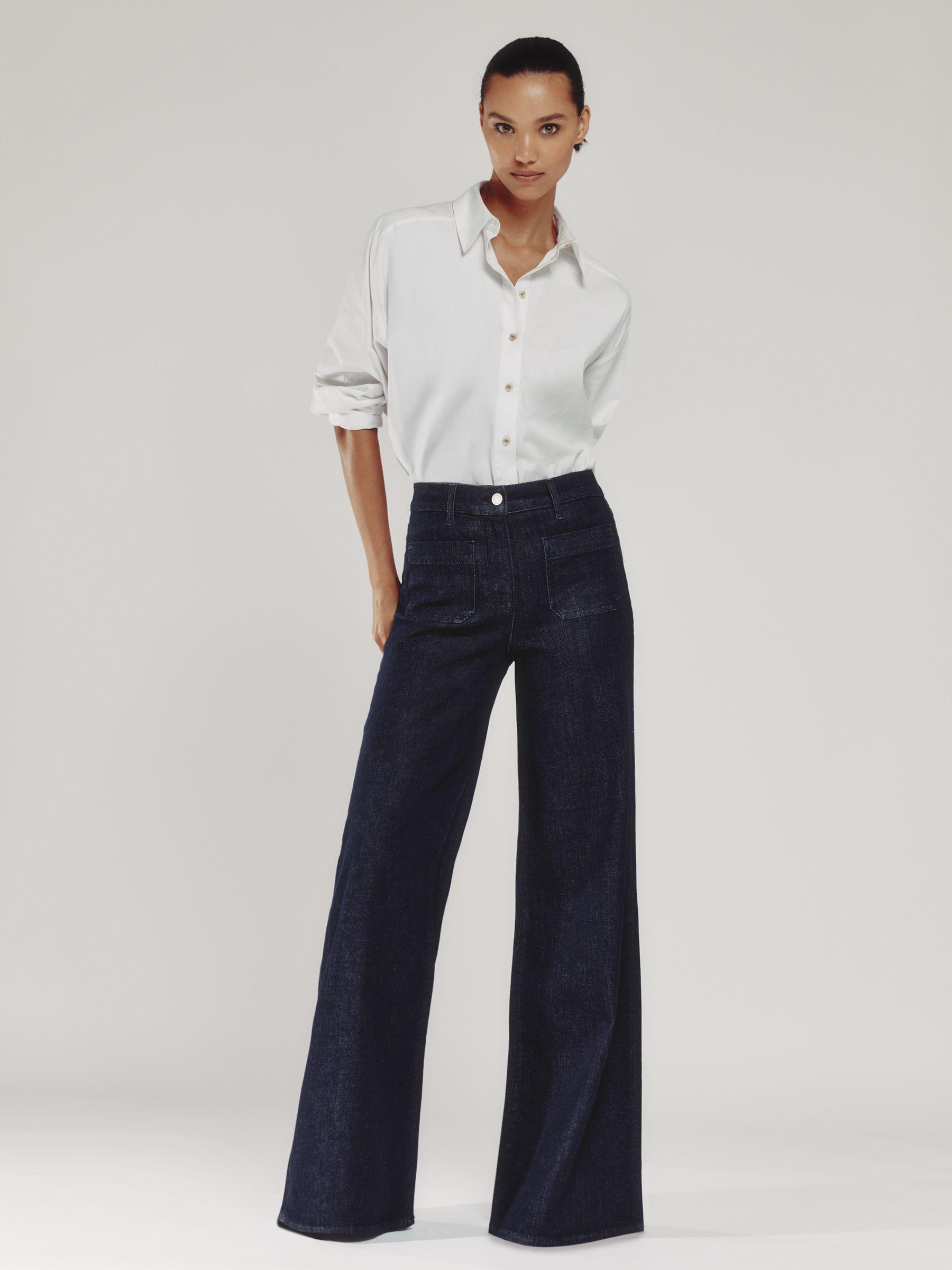 Petite Check Flared Suit Trousers in Grey Product Image