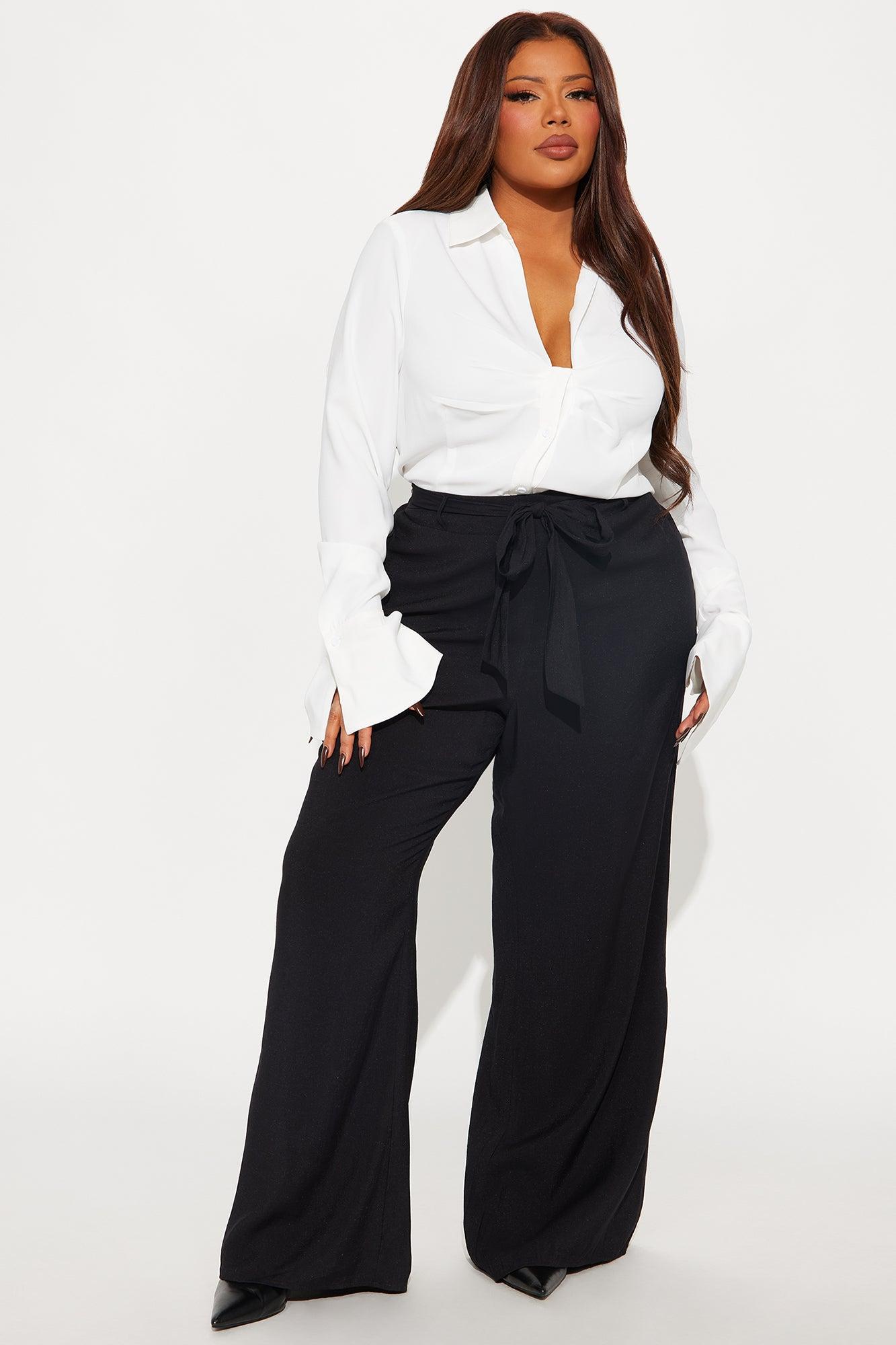 Chantel Tie Waist Pant - Black Product Image