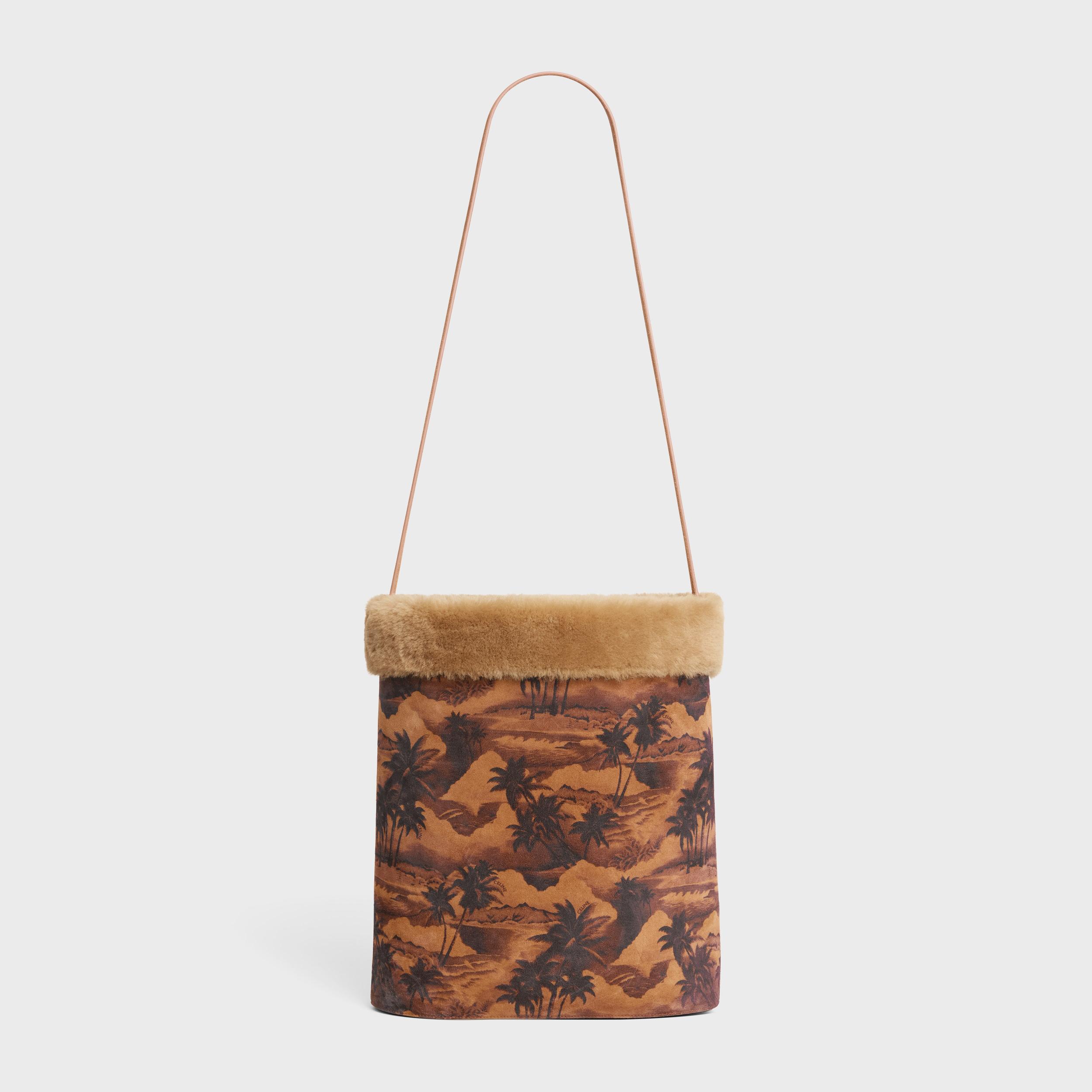 BUCKET IN SHEARLING PALM TREES PRINT Product Image
