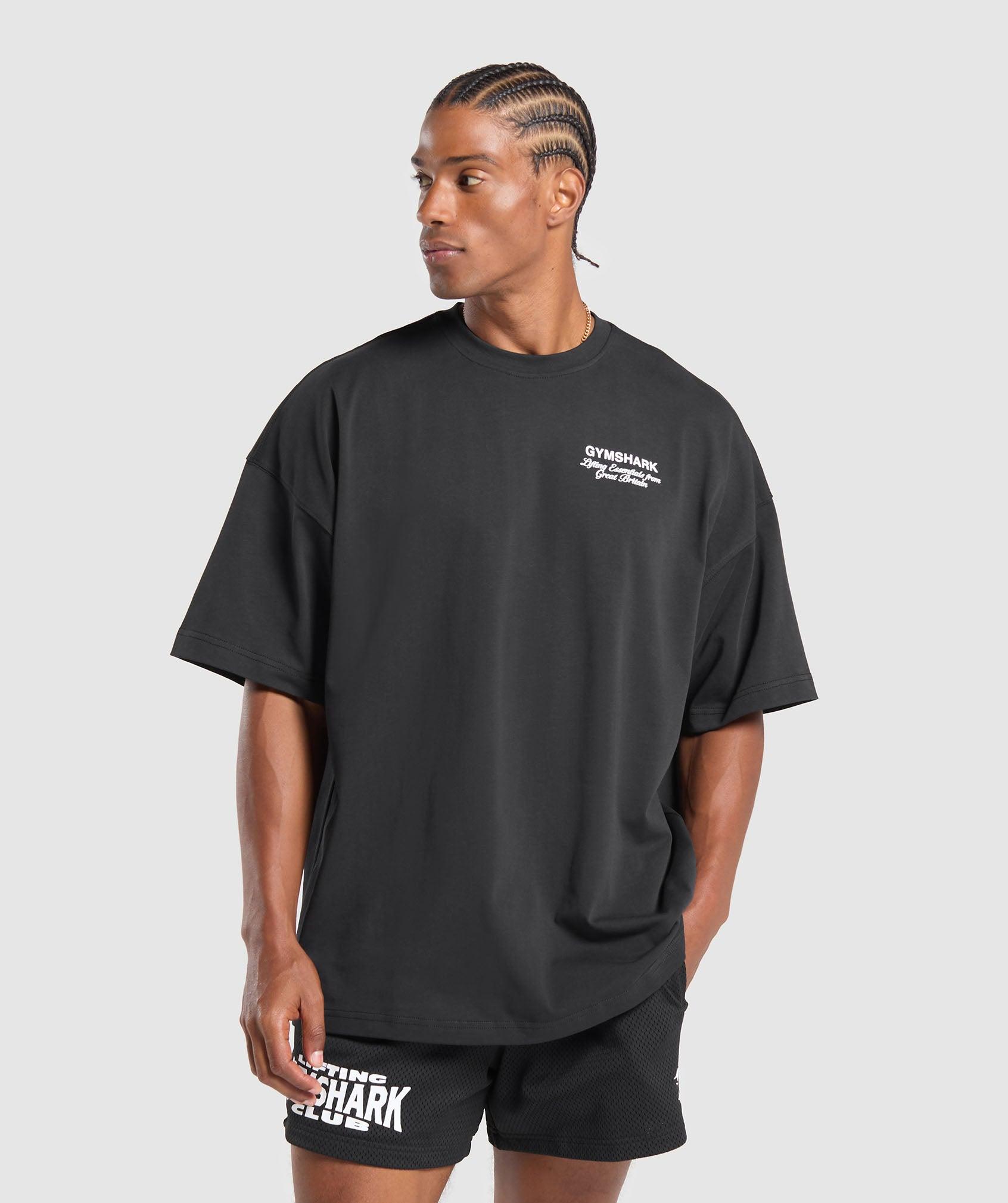 Gymshark British Iron T-Shirt - Black Male Product Image