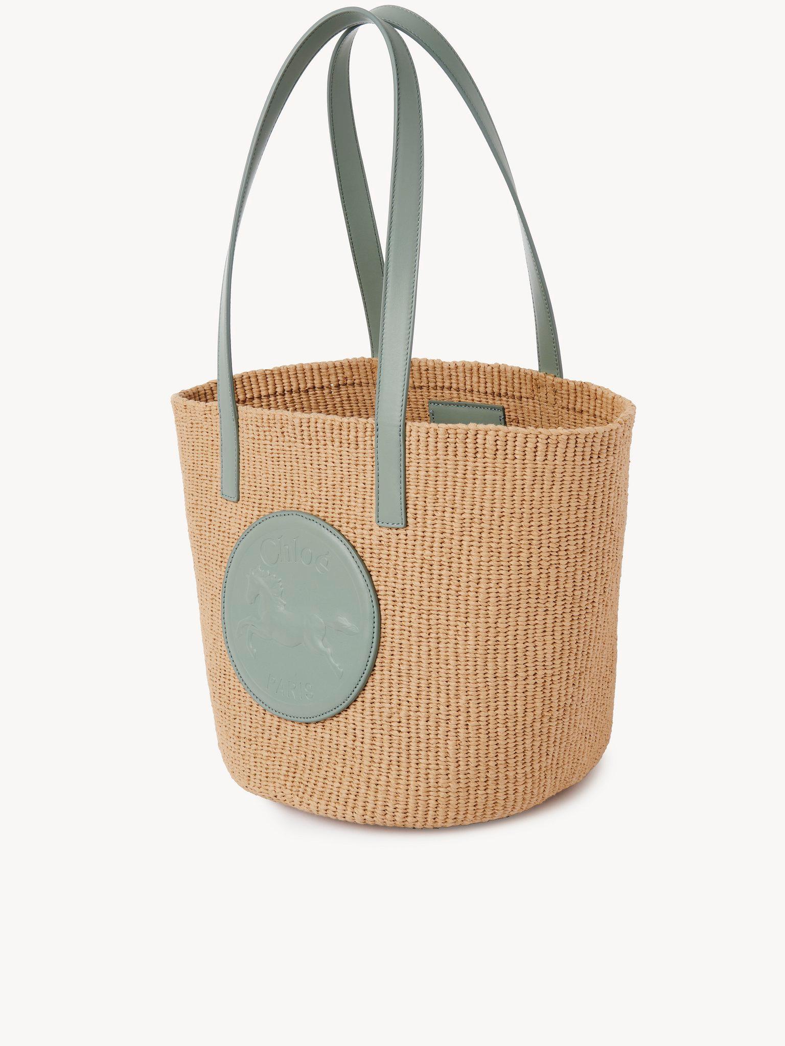 Large Horse Medal basket in natural fibers Product Image