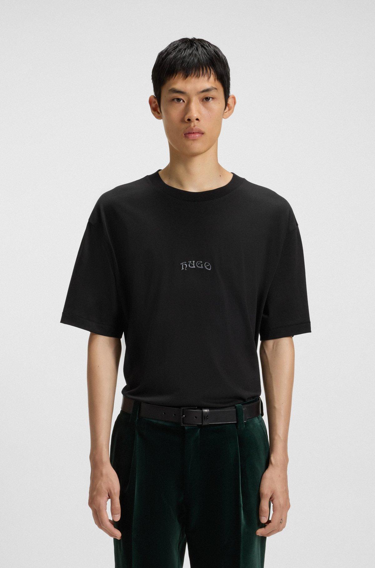 Stacked-logo T-shirt in interlock cotton Product Image