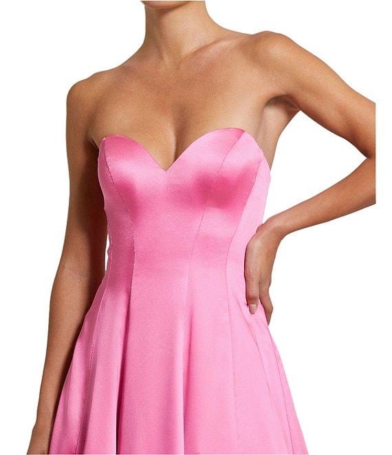 Mac Duggal Sweetheart Strapless Bow Back Satin Ballgown Product Image