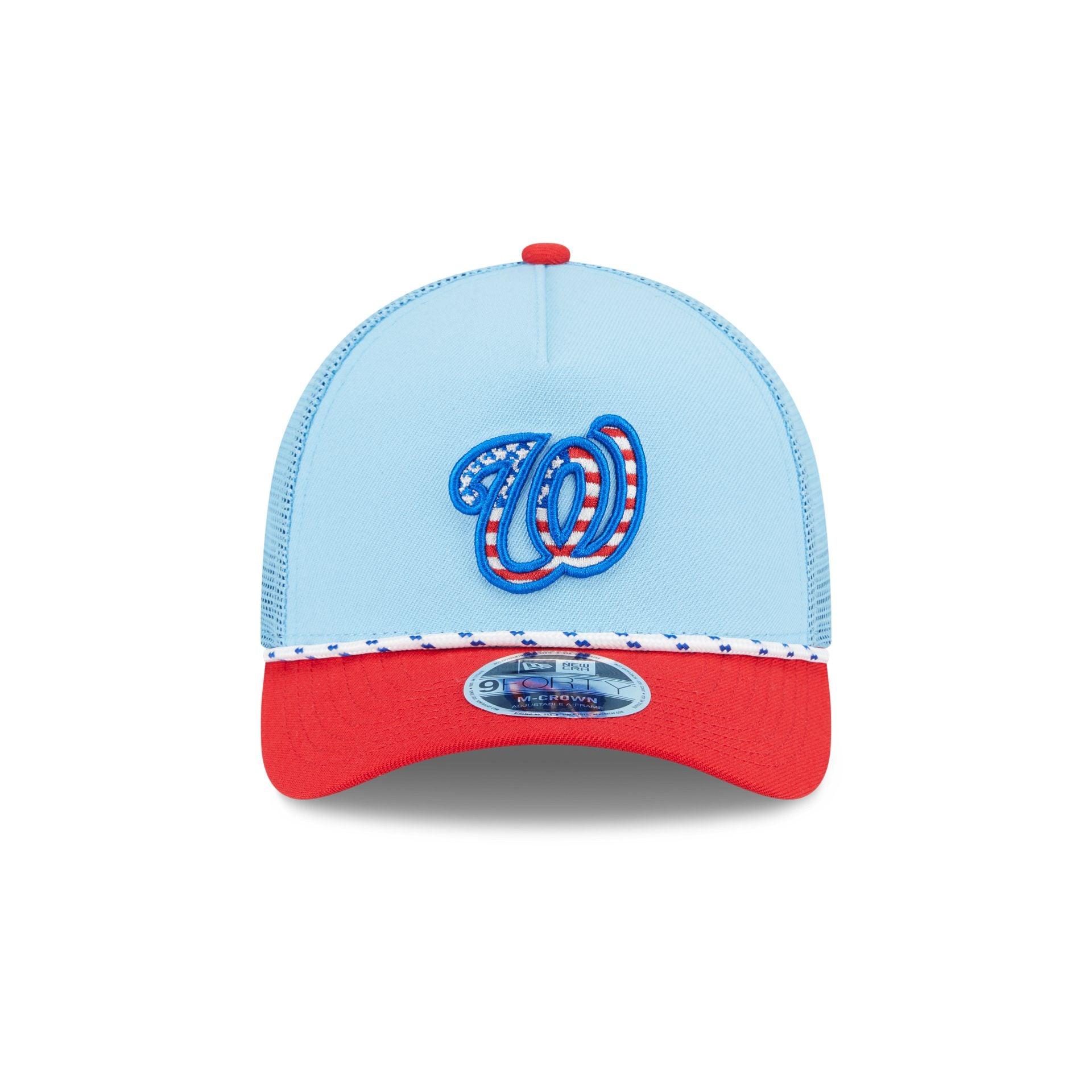 Washington Nationals Independence Day 2025 9FORTY M-Crown A-Frame Trucker Hat Male Product Image