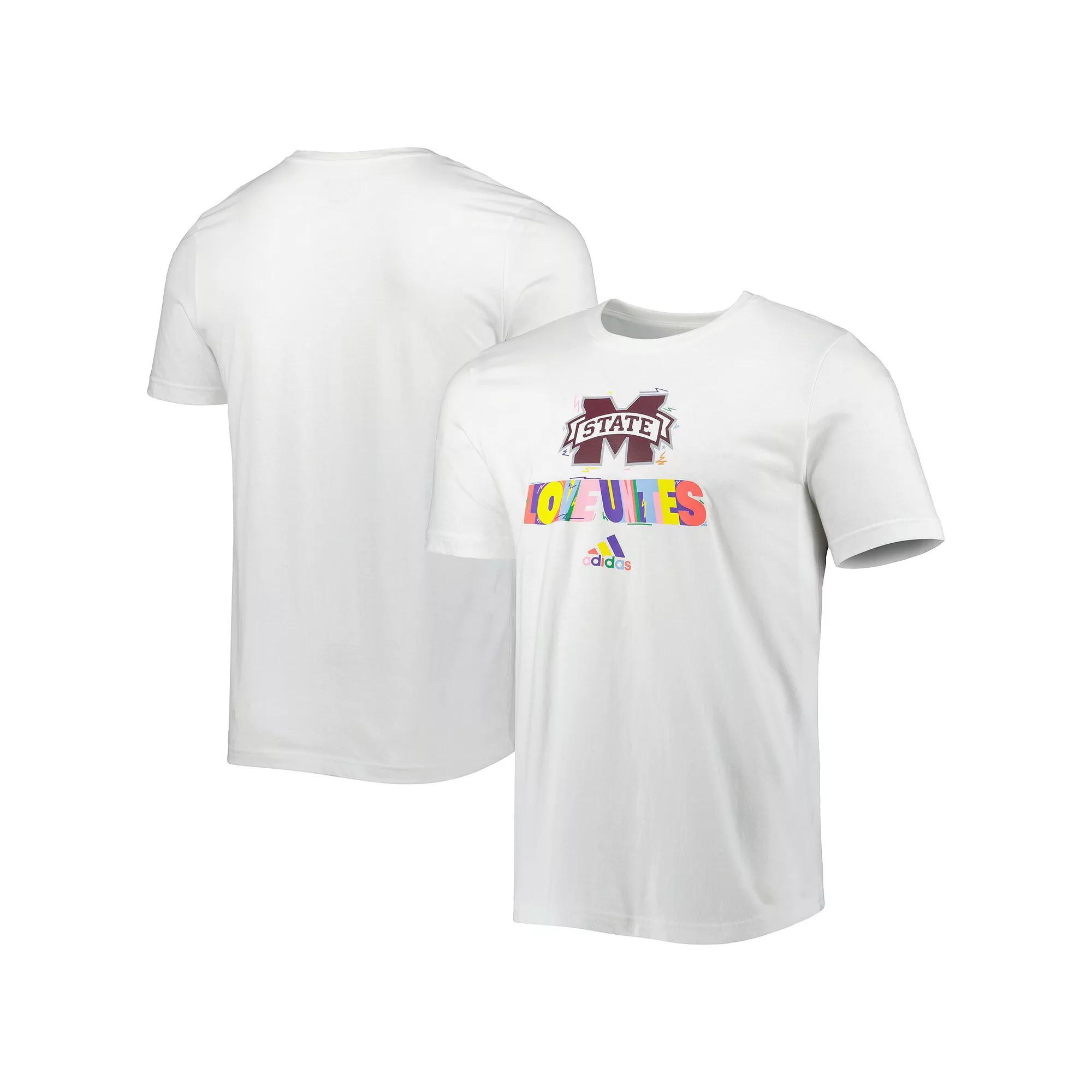 Men's adidas White Mississippi State Bulldogs Pride Fresh T-Shirt, Size: Small, Mst White Product Image