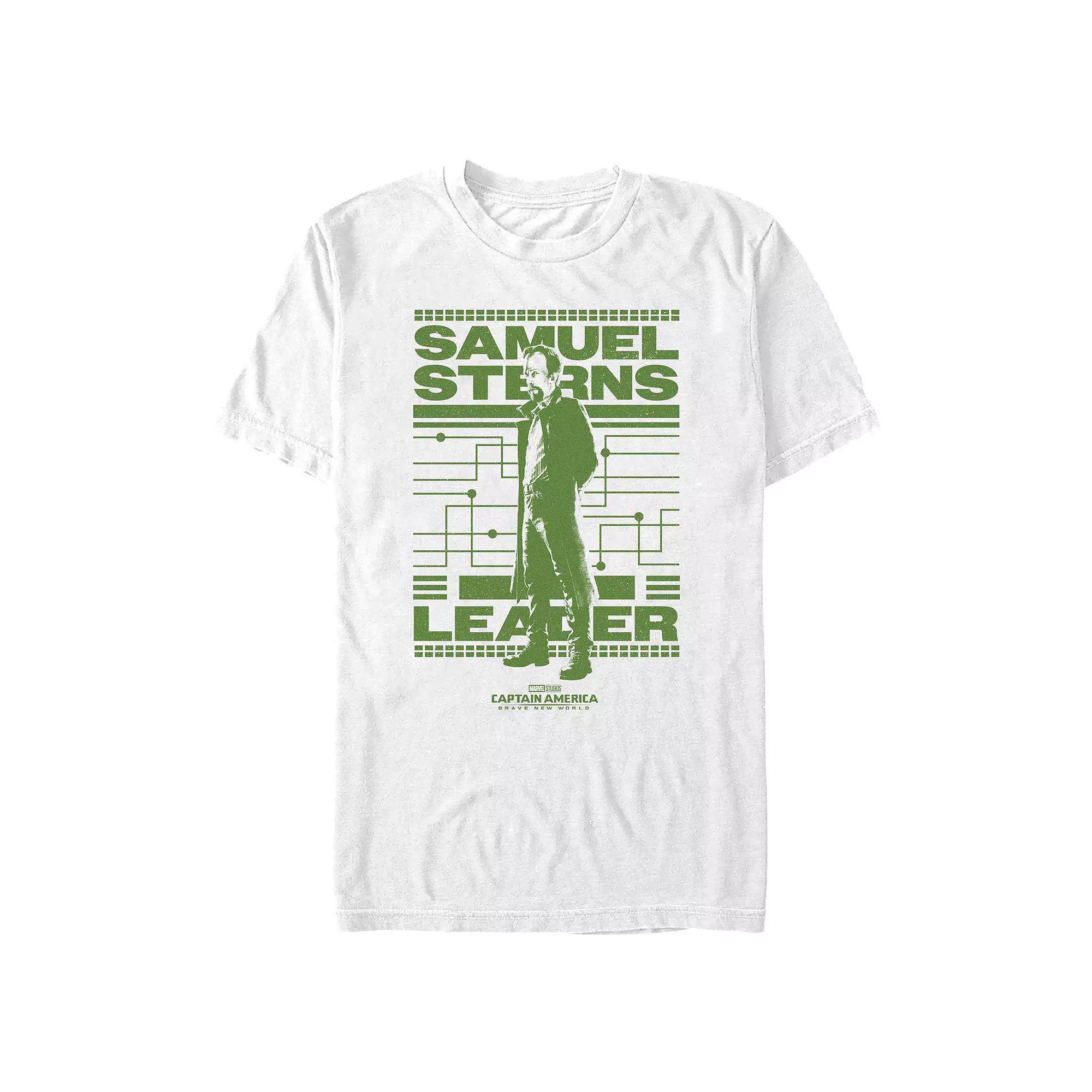 Big & Tall Marvel Captain America Brave New World Samuel S Leader Graphic Tee, Men's, Size: 5XL, White Product Image