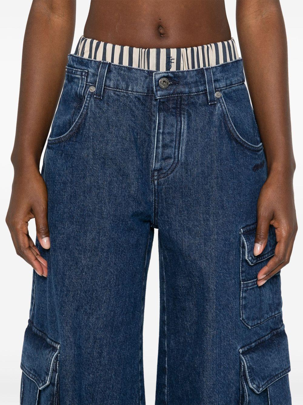 wide-leg cargo jeans Product Image