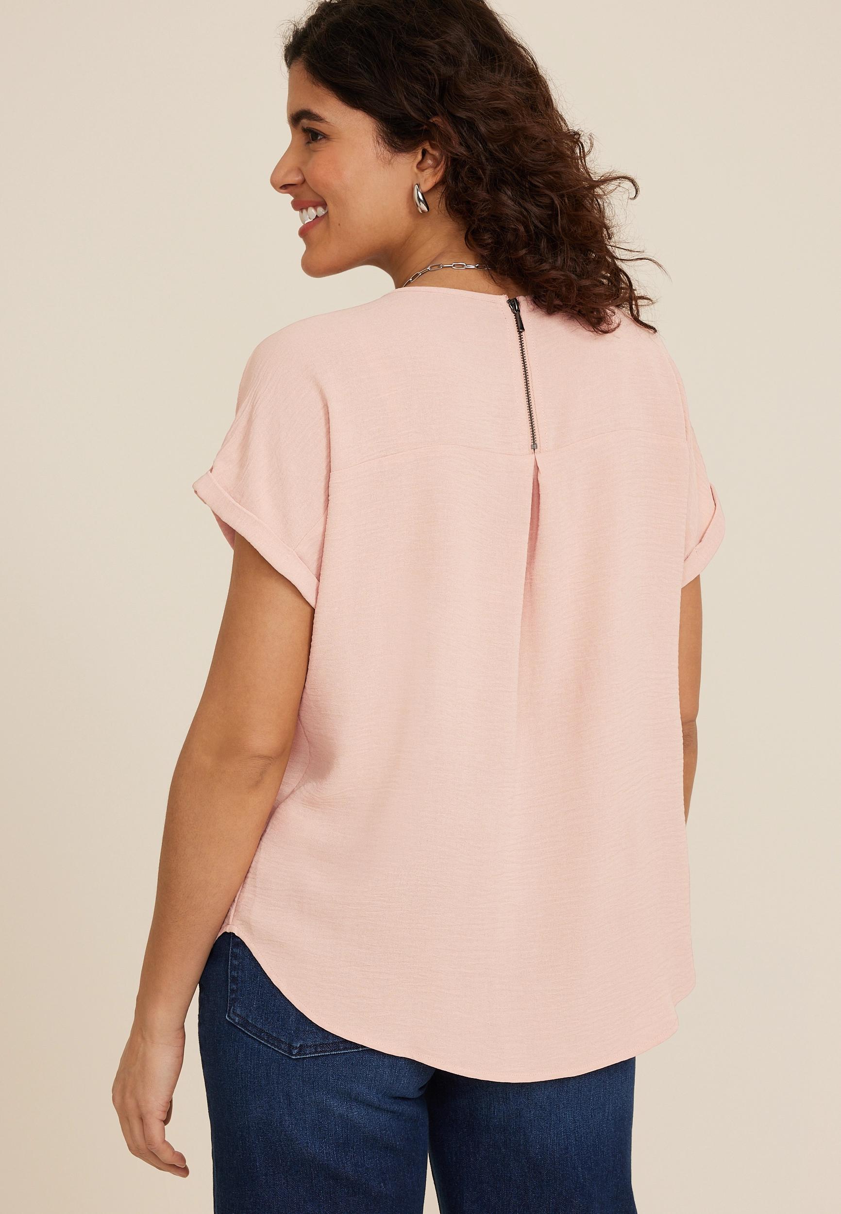 Delton Zipper Back Blouse Product Image