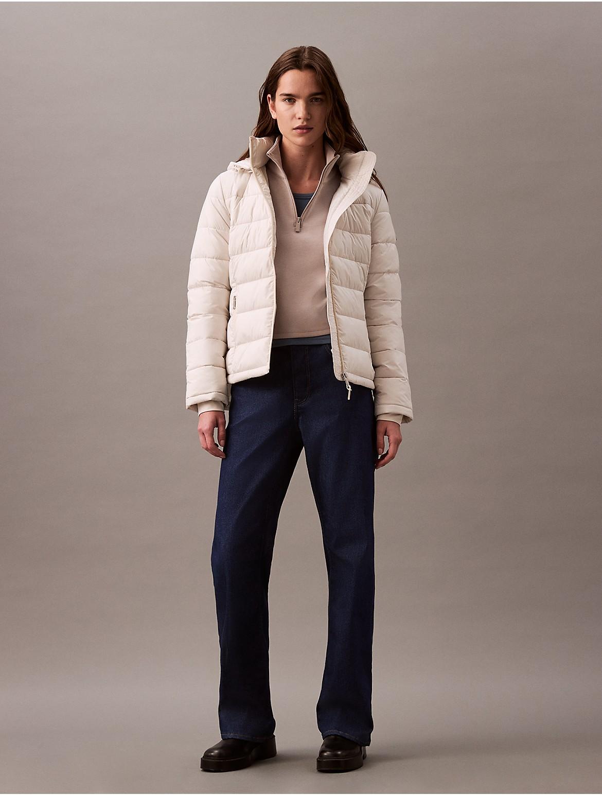 Calvin Klein Women's Lightweight Puffer Jacket - White - XL Product Image