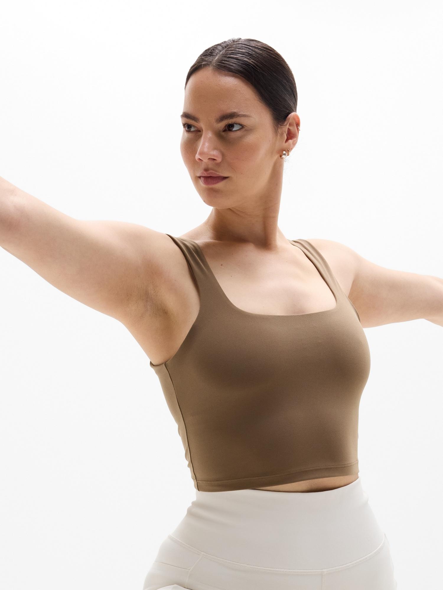 Transcend Square Neck Crop Sports Bra A-C Product Image