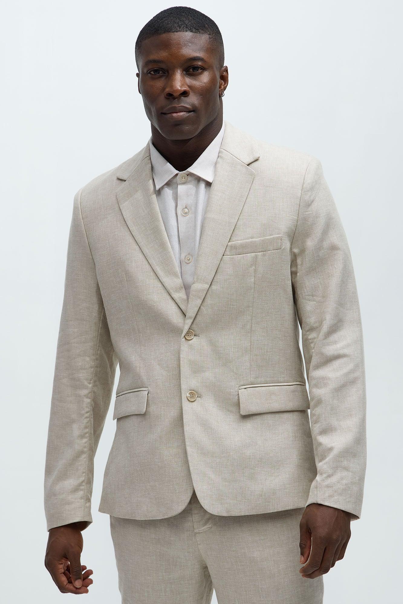 Bahamas Linen Suit Jacket - Stone Product Image