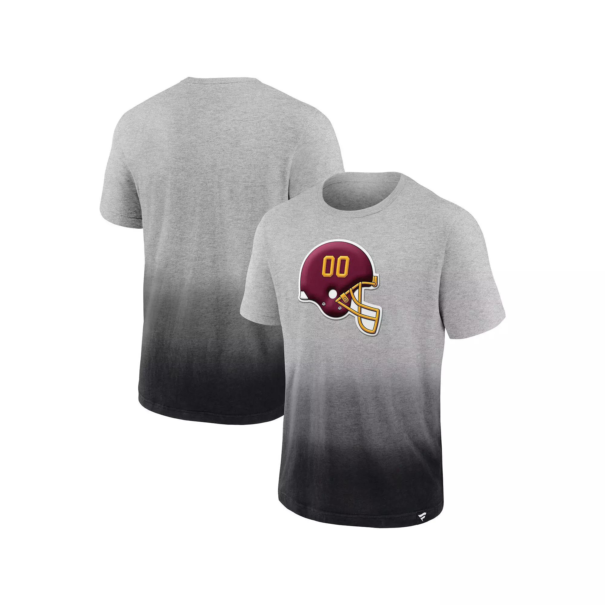 Men's Fanatics Branded Heathered Gray/Black Washington Football Team Team Ombre T-Shirt,  Product Image