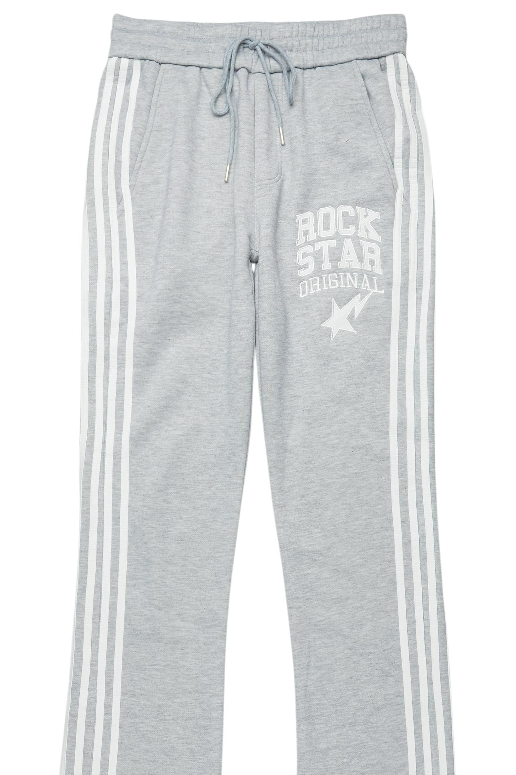 Gerrit Heather Grey Fleece Stacked Baggy Track Pant Male Product Image