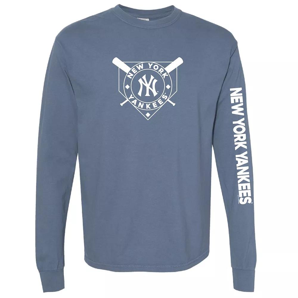 Women's Soft as a Grape Navy New York Yankees Pigment Dye Long Sleeve T-Shirt,  Product Image