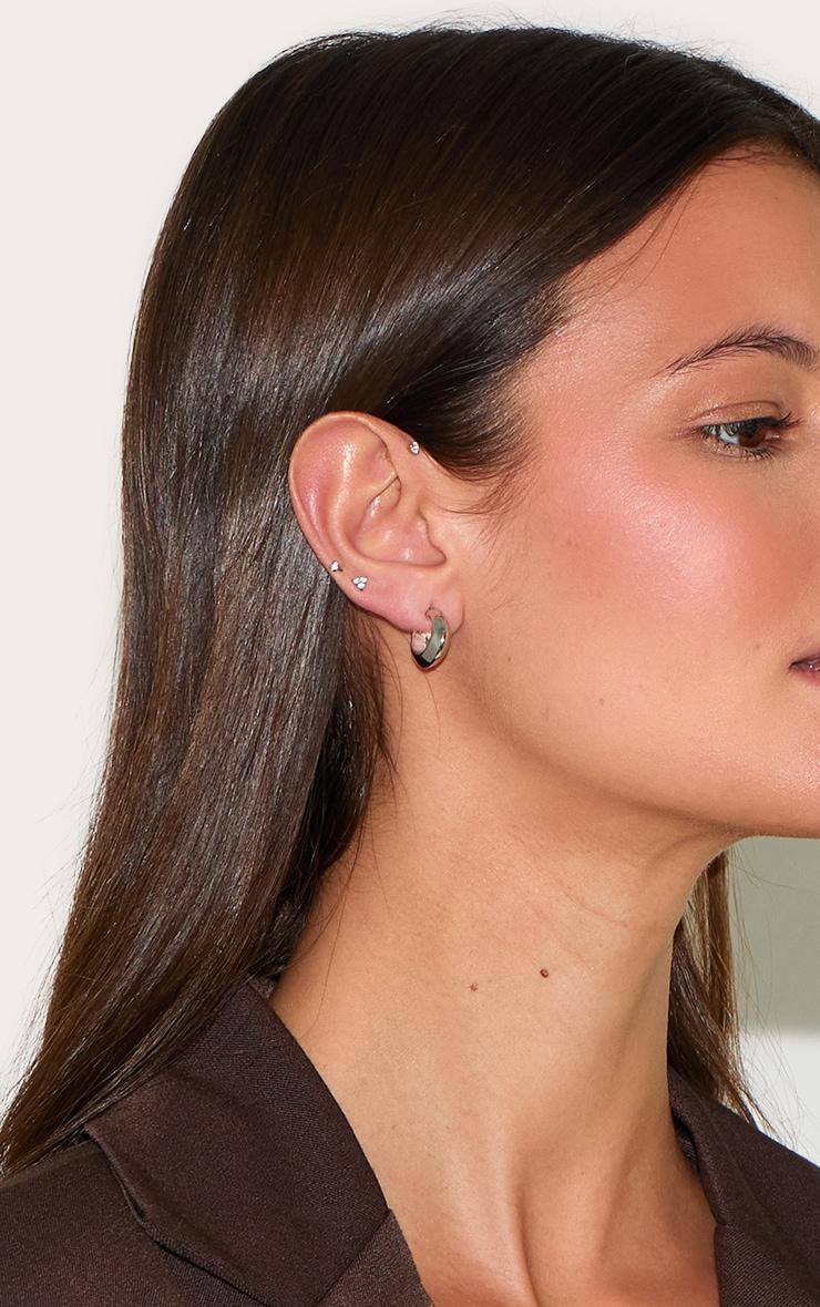 Silver Multi Chubby Hoop Multipack Earrings Product Image