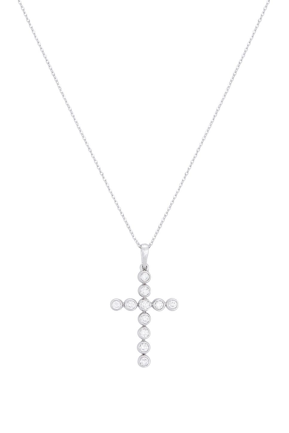 Diamond Bezel Cross Necklace Product Image