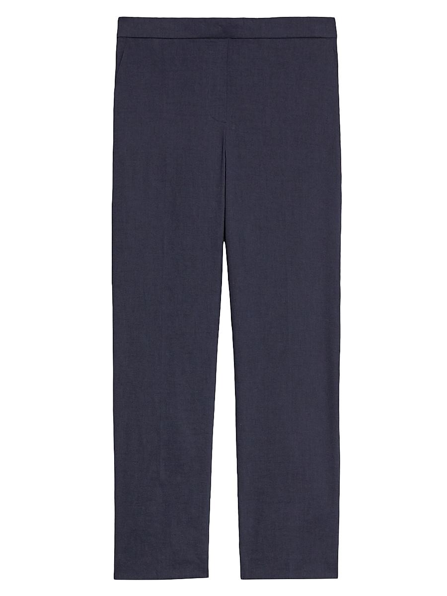 Womens Treeca Linen Pull-On Crop Pants Product Image