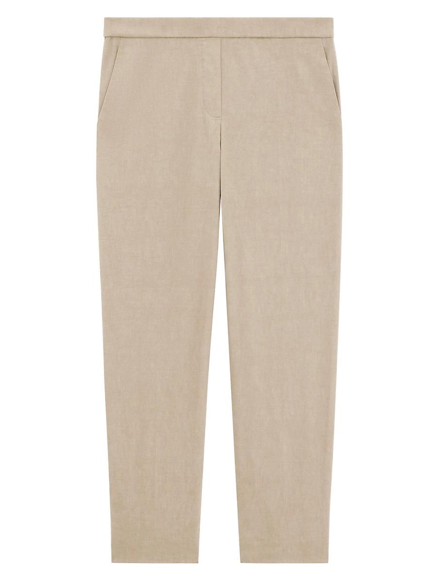 Womens Treeca Linen Pull-On Crop Pants Product Image