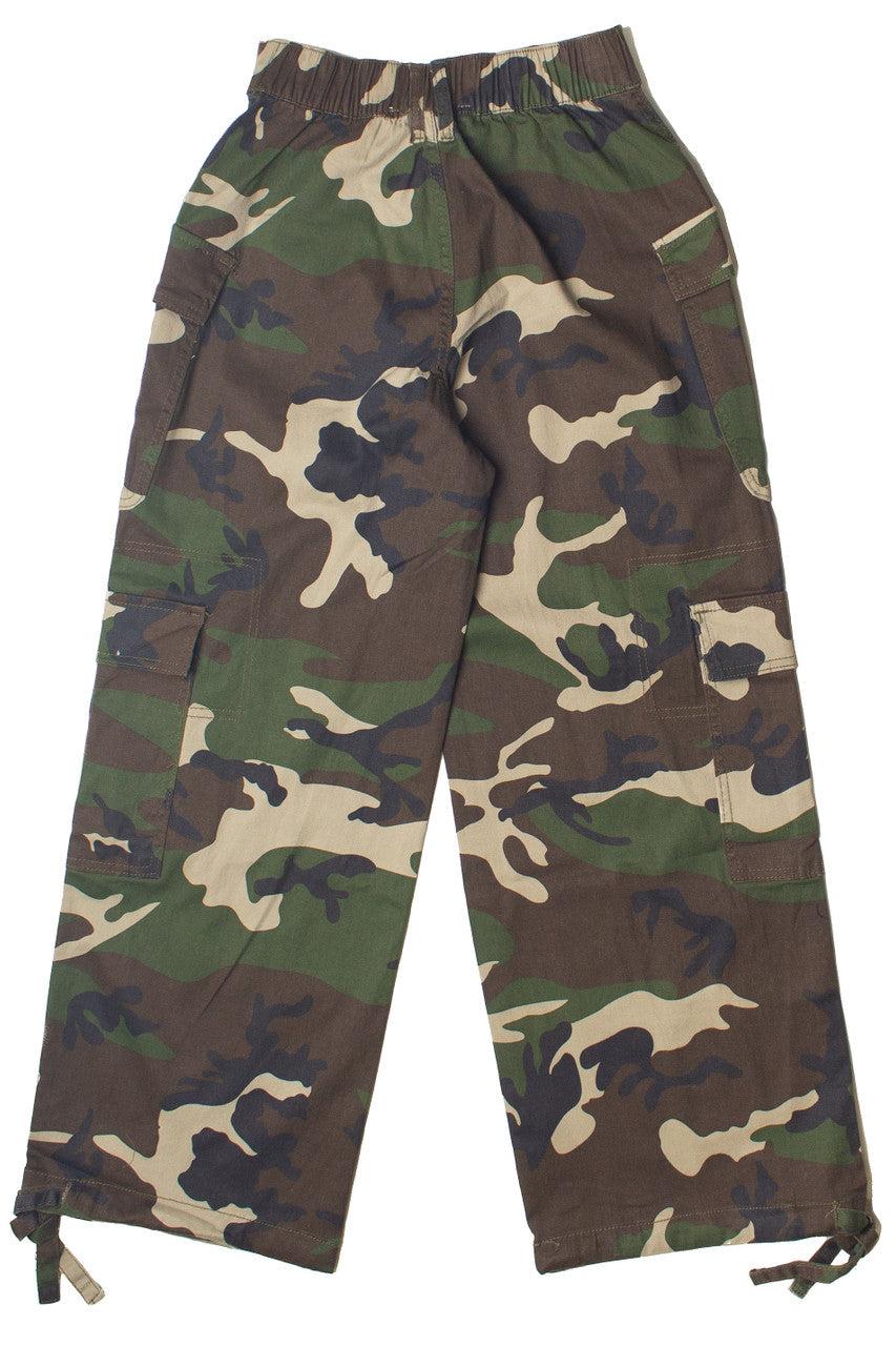 Drawstring Camo Cargo Pants Product Image