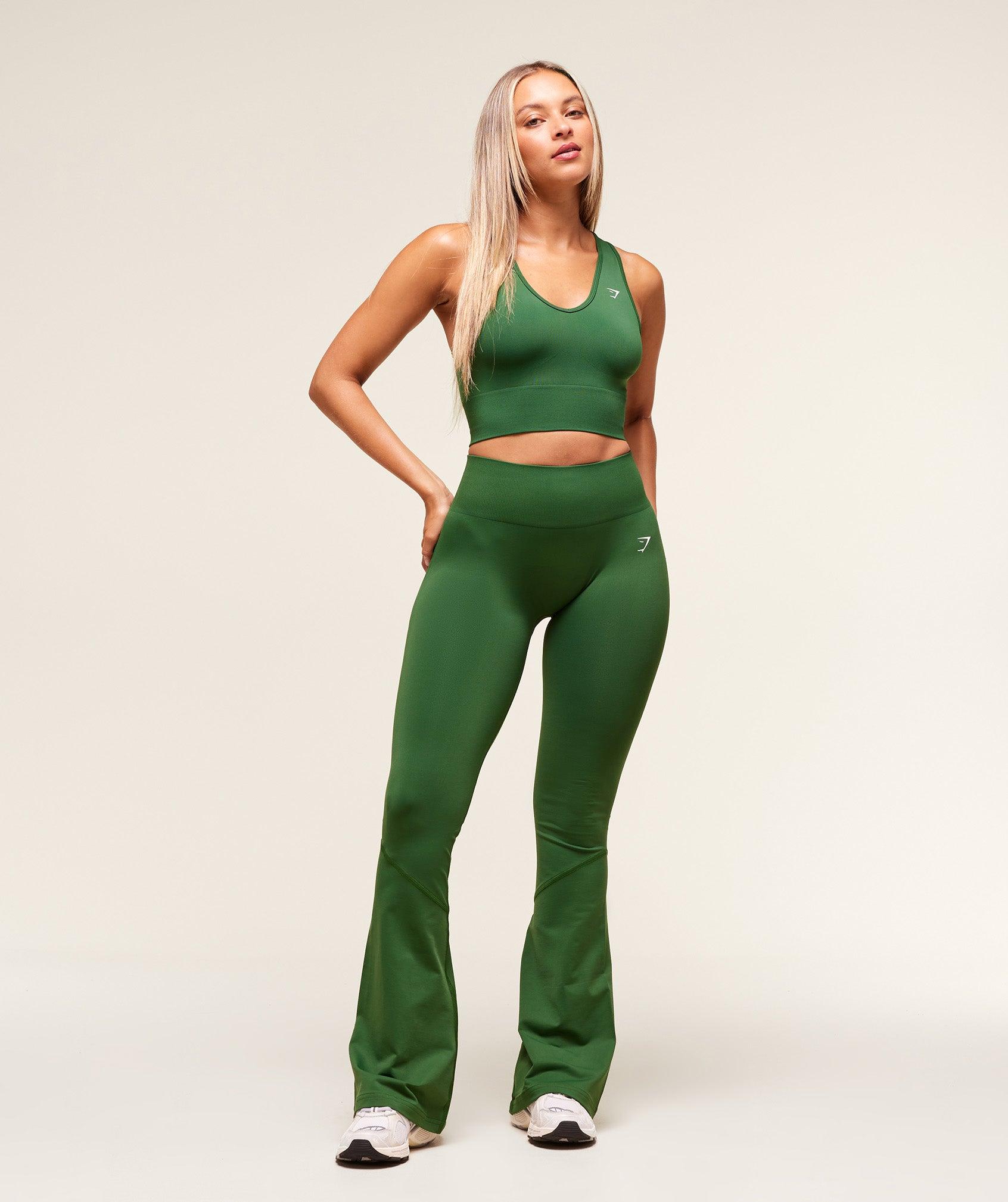 Gymshark Everyday Seamless Crop Tank - Athletic Green Female Product Image