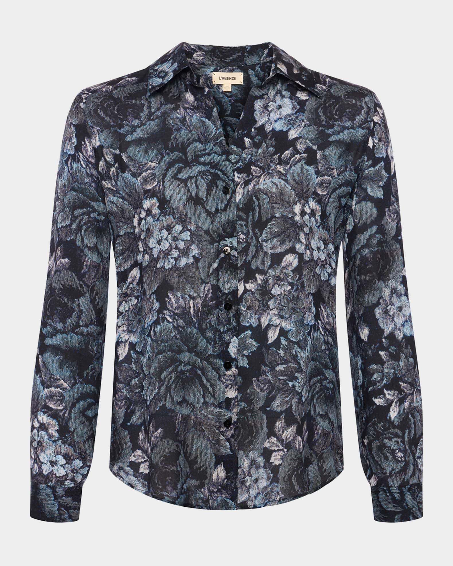 Nina Floral Silk Blouse Product Image