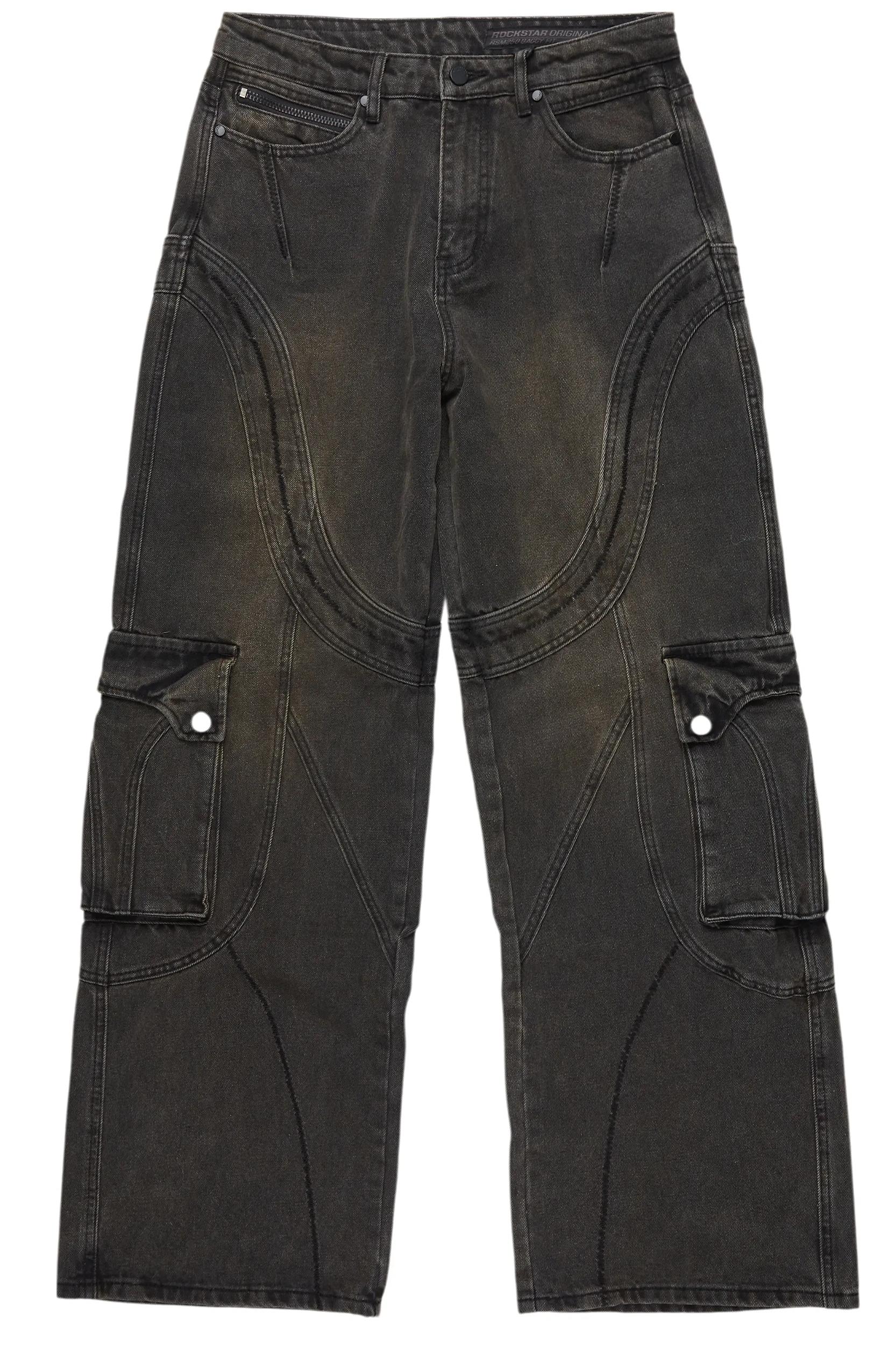 Denmot Dark Grey Baggy Fit Jean Male Product Image