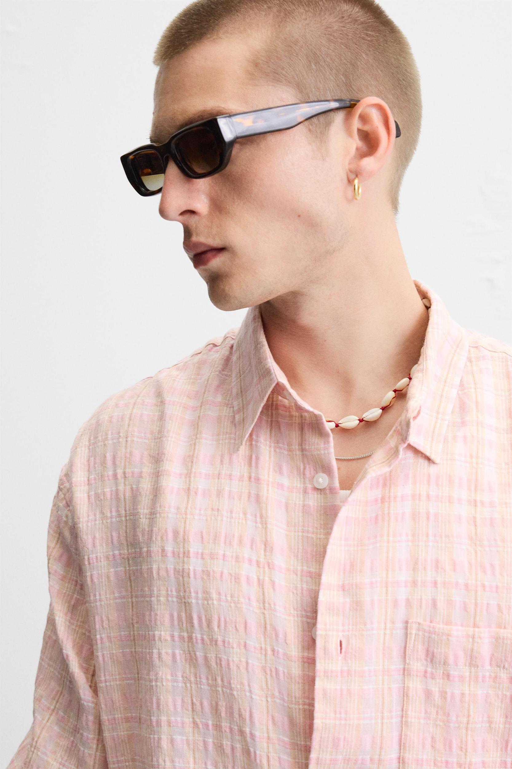 TEXTURED CHECK SHIRT Product Image