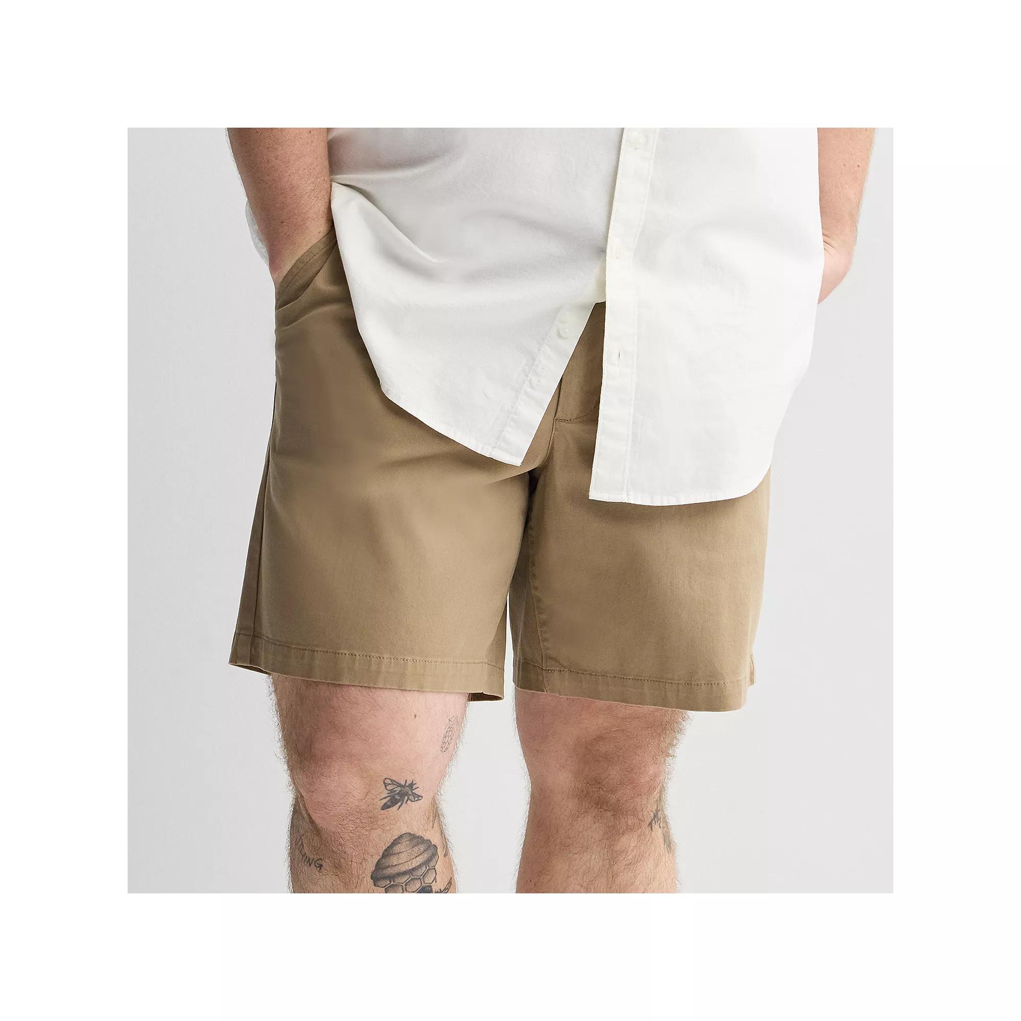 Big & Tall Sonoma Goods For Life® Below-the-Knee Flexwear Flat Front Shorts, Men's, Size: 54, Lead Gray Product Image