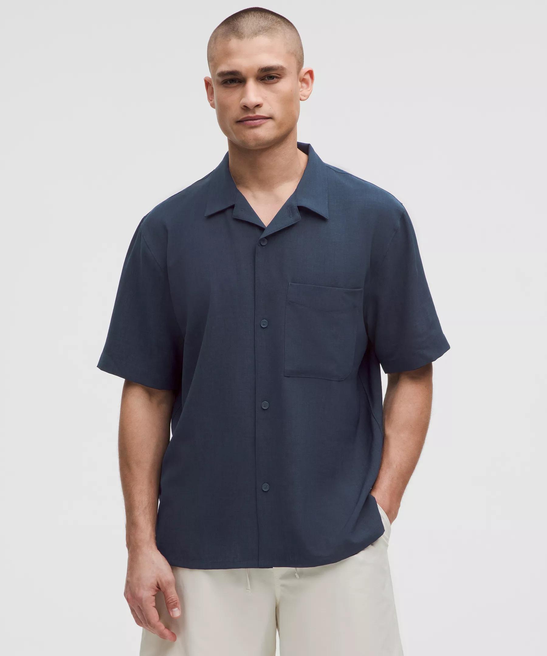 Lightweight Camp Collar Button-Up Shirt *Pocket Product Image