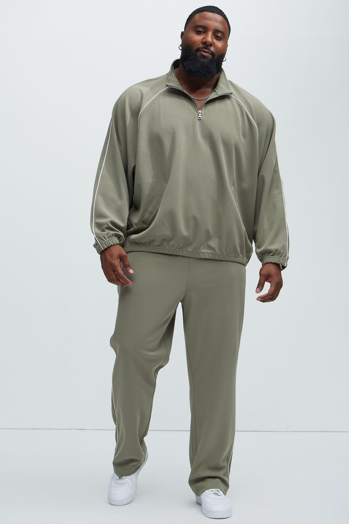 Terry Relaxed Trackpant - Olive Product Image