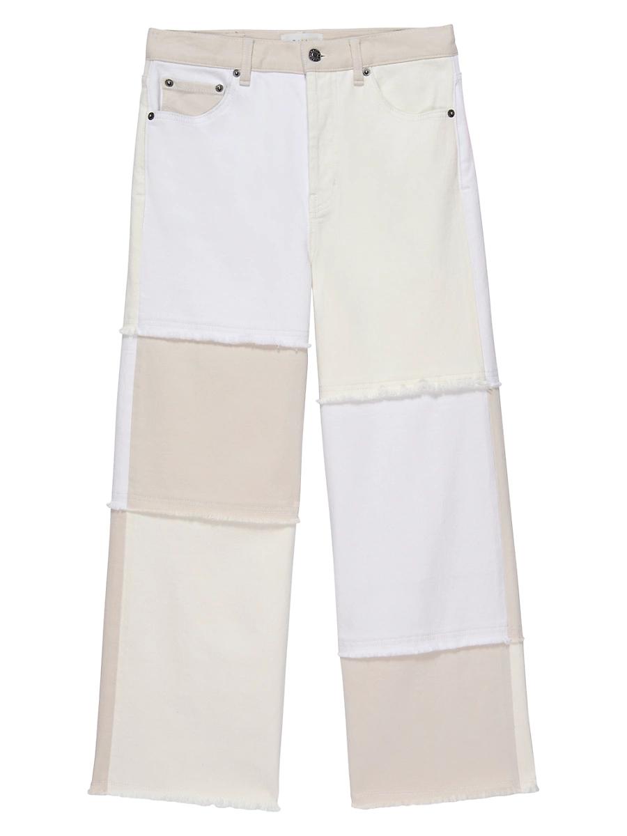 Womens Getty High-Rise Patchwork Crop Jeans Product Image