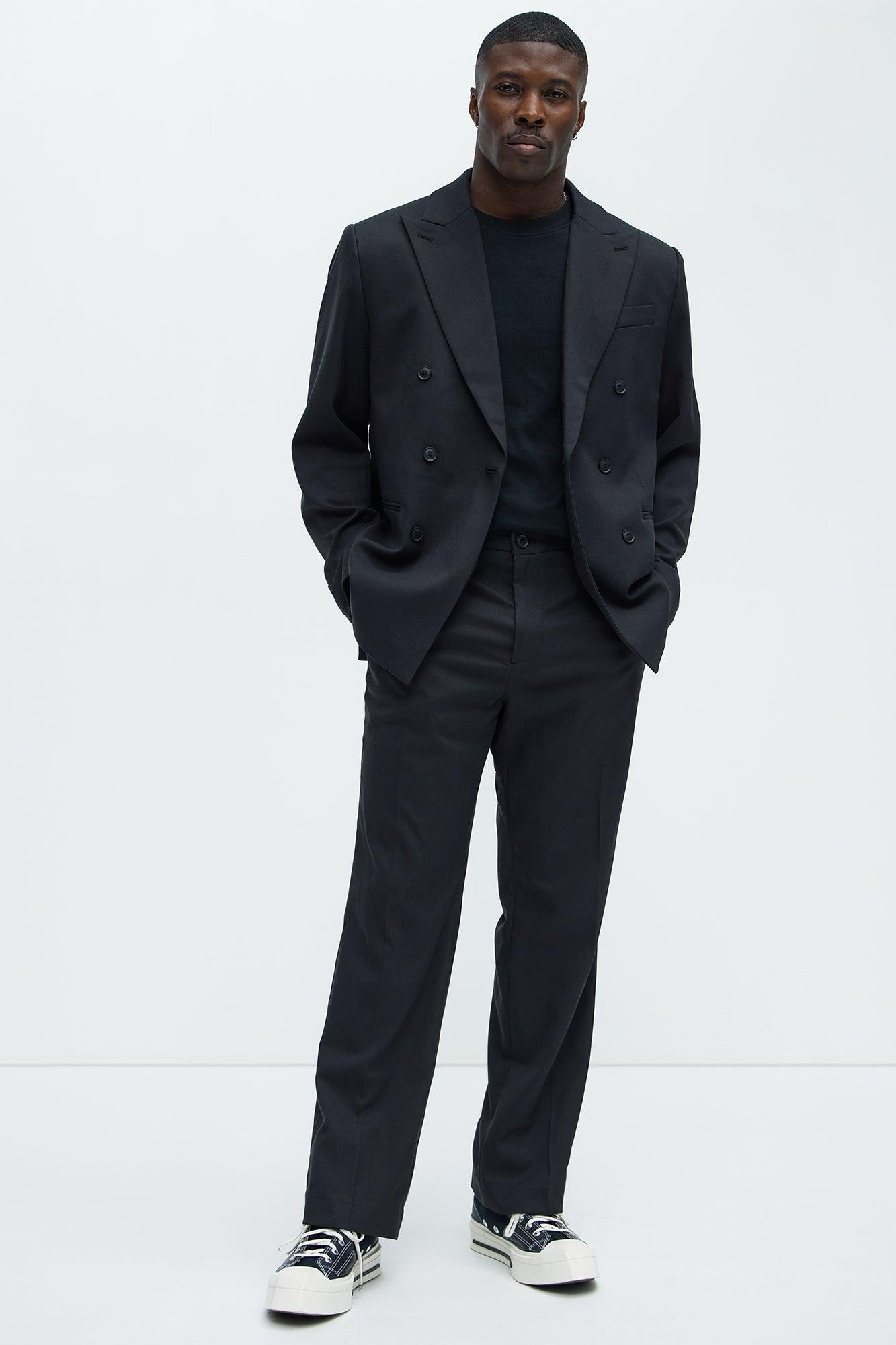 High Peak Straight Suit Trouser - Black Product Image