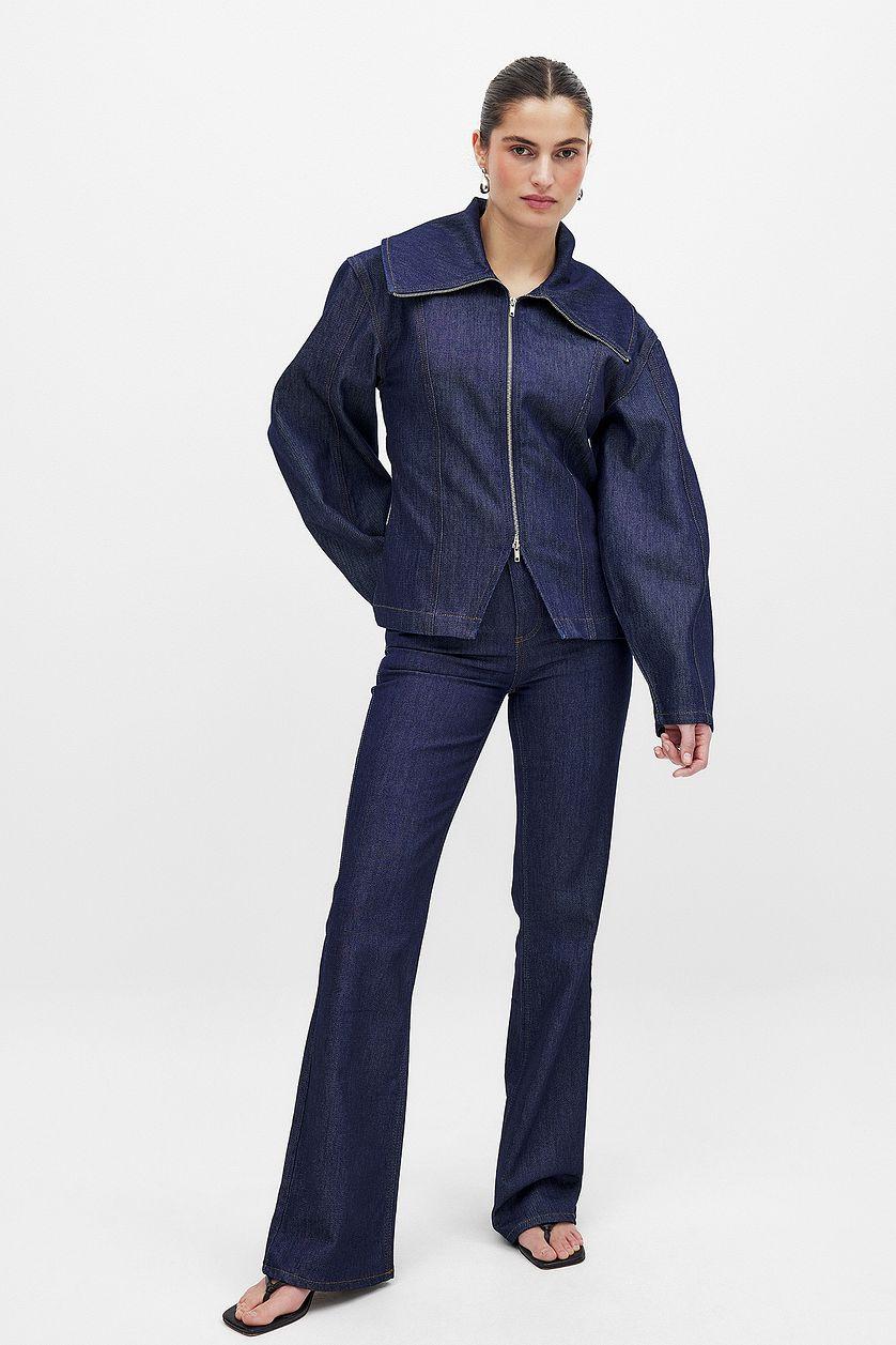 High Waist Flared Denim Product Image