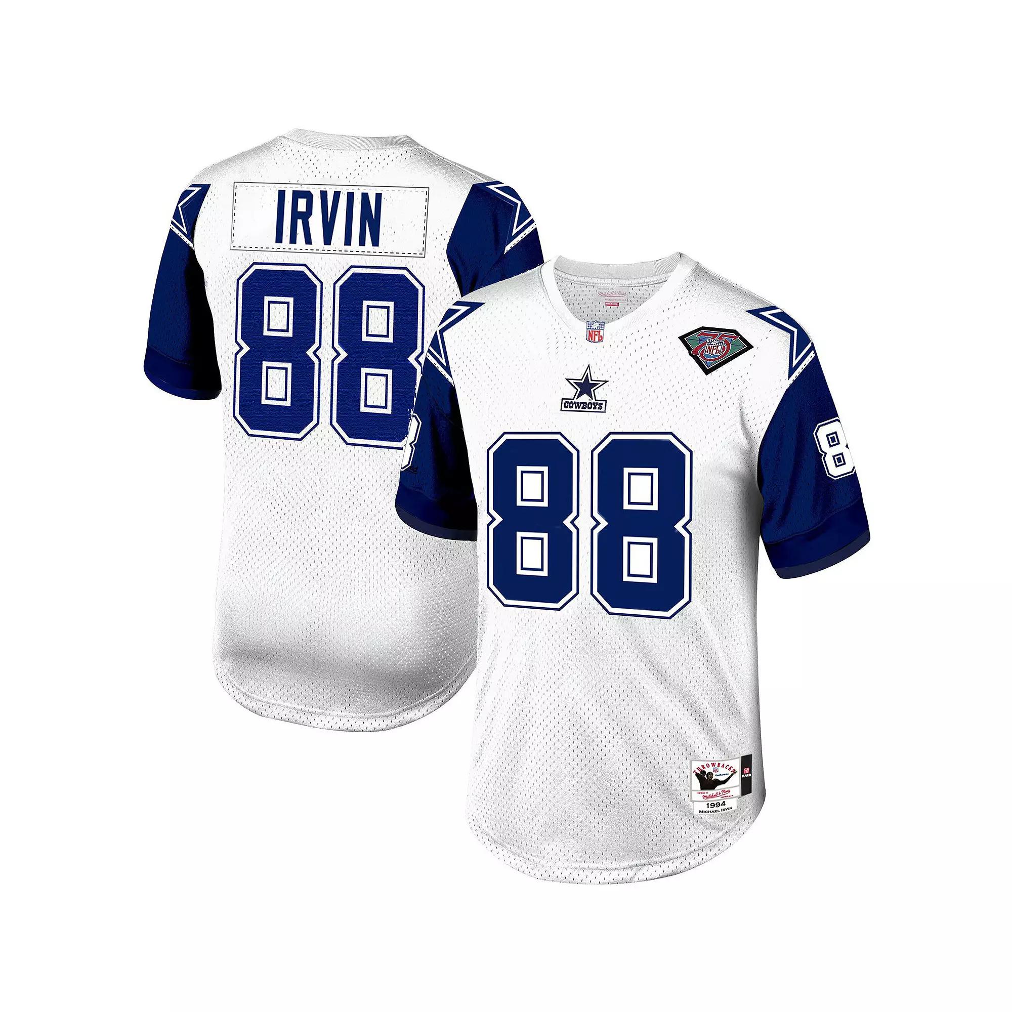 Men's Mitchell & Ness Michael Irvin White Dallas Cowboys 1994 Authentic Throwback Retired Player Jersey, Size: 40 Product Image