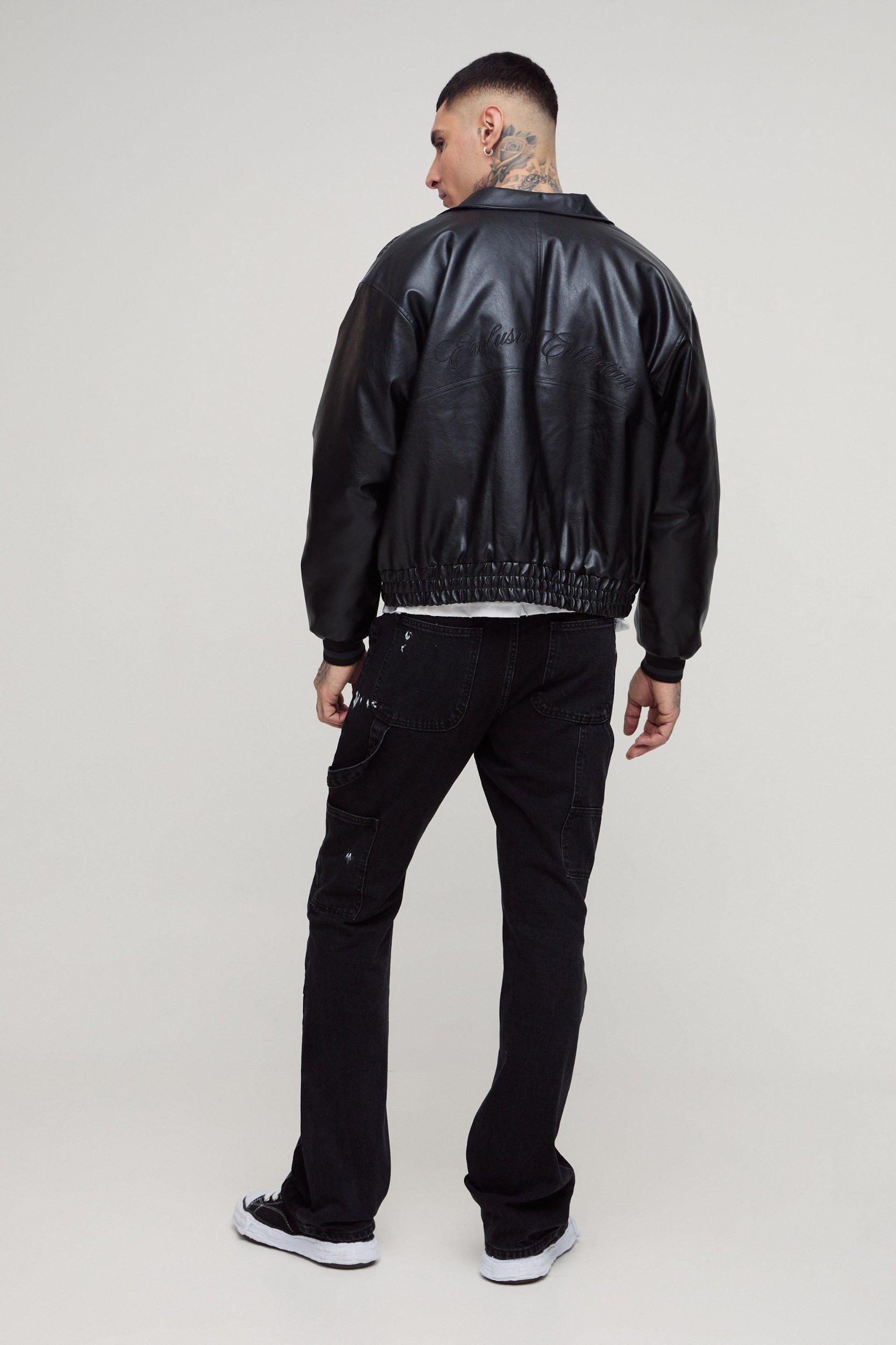 Tall Slim Flared Carpenter Jeans | boohooMAN USA Product Image