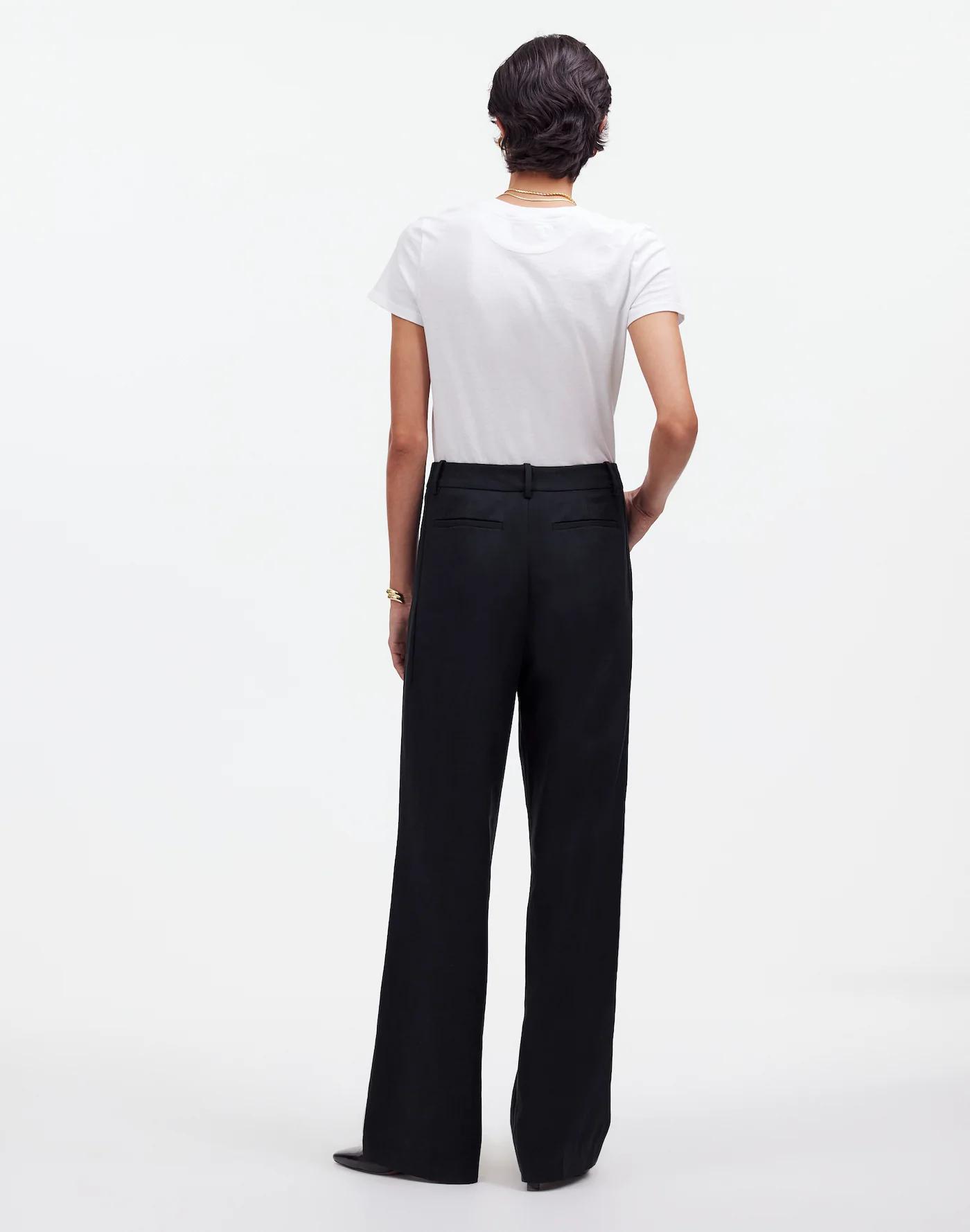 Petite Slouchy Straight Pants in Drapey Twill Product Image