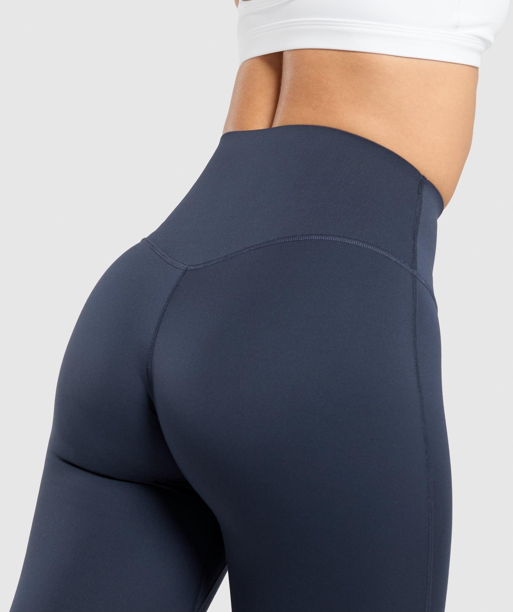 Gymshark Bonded Waistband Leggings - Heavy Blue Female Product Image