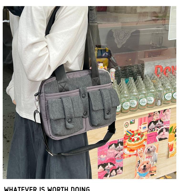 Plain Multi-Pocket Computer Bag Product Image