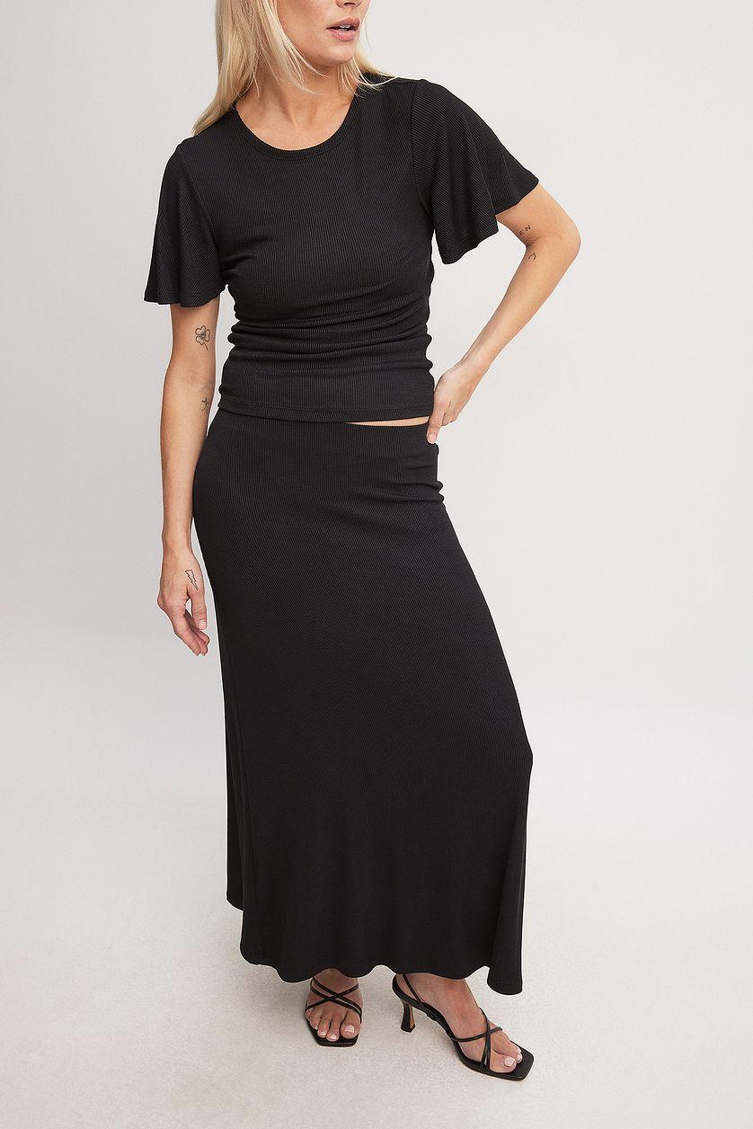 Soft Rib Midi Skirt Product Image