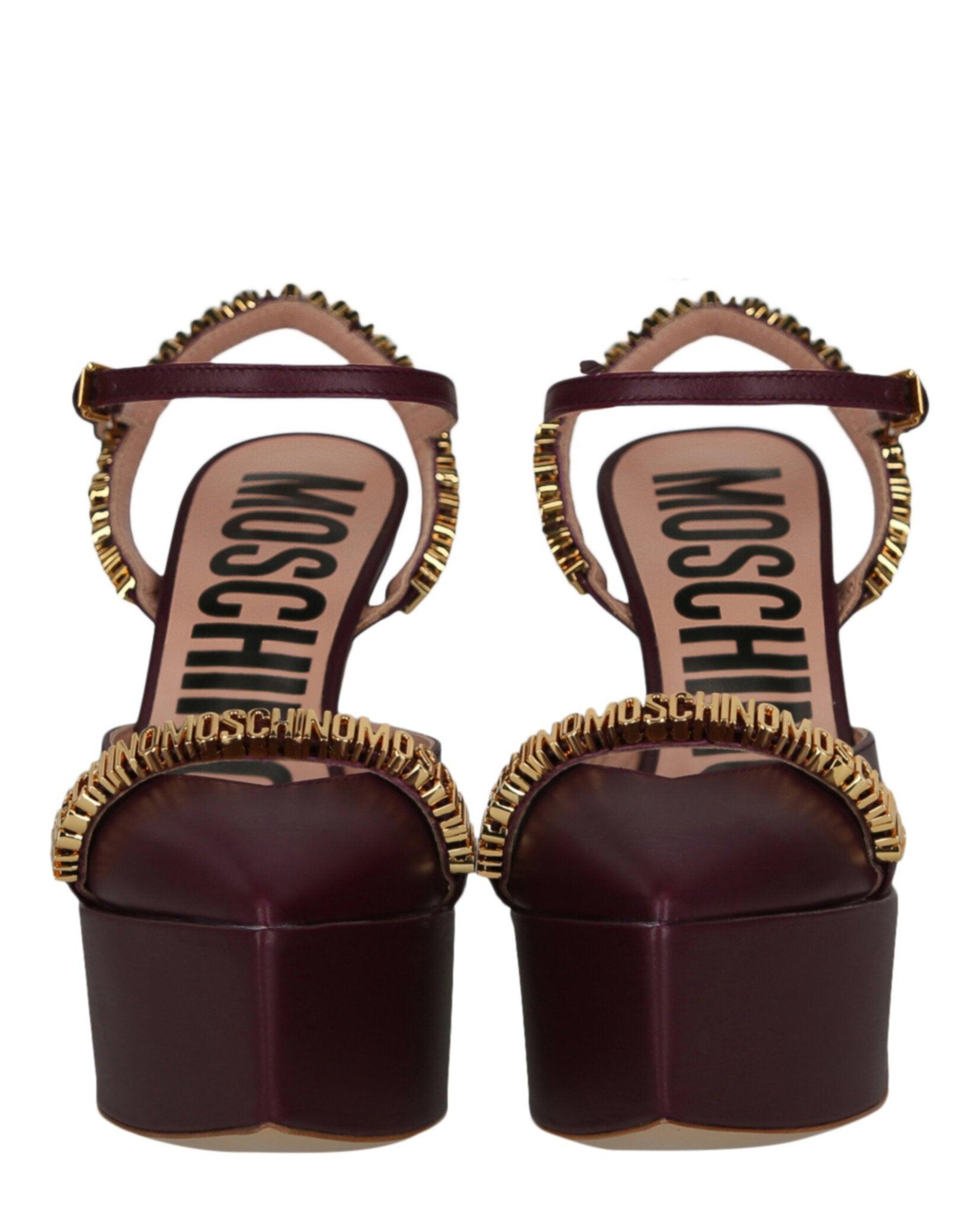 Moschino Logo Lettering Ankle Strap Pumps Female Product Image