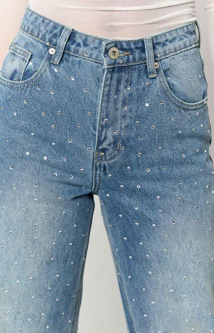 Sparks Mid Wash Denim Straight Leg Jeans Baby Girls Product Image