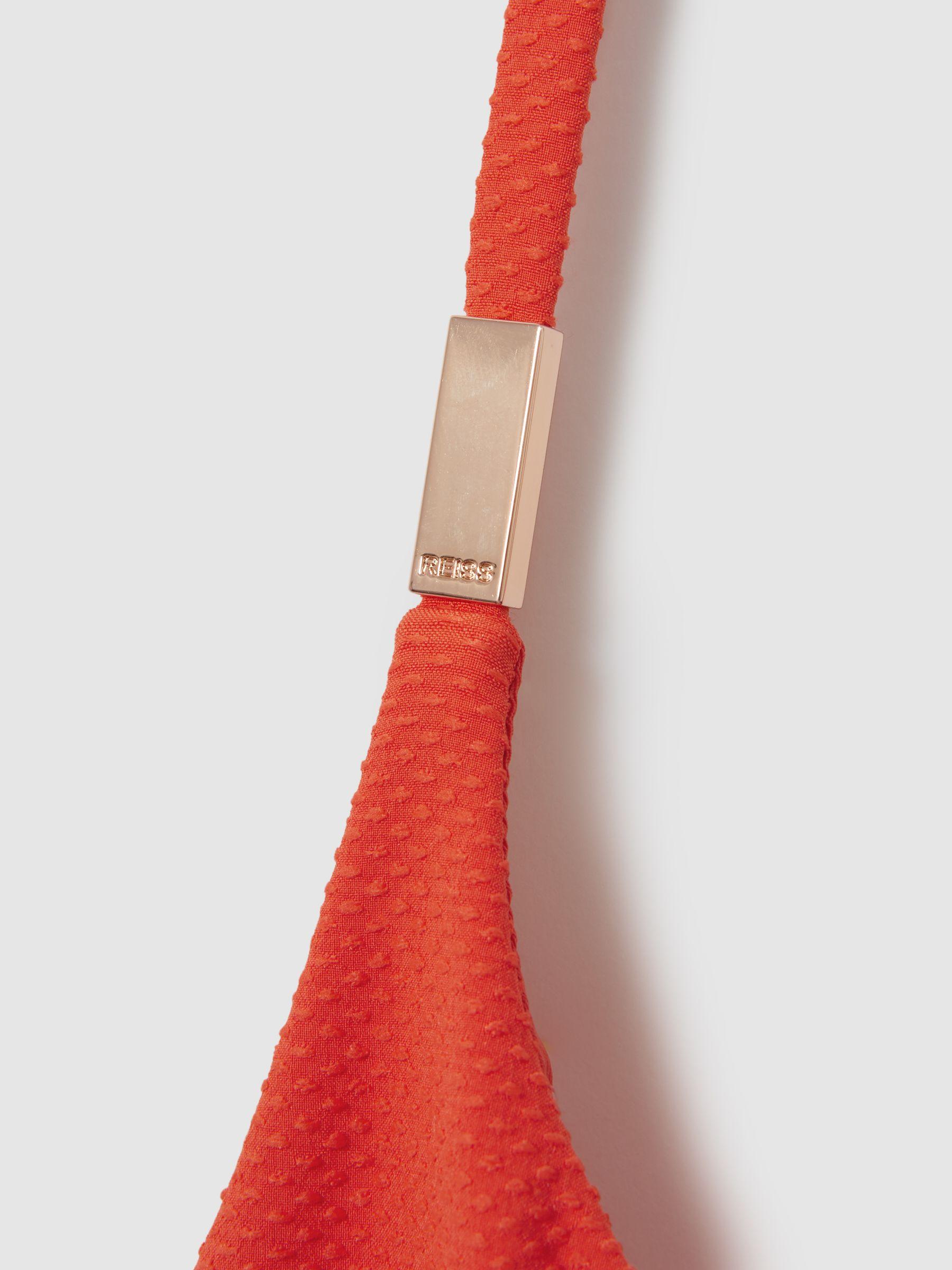 Textured Underwired Bikini Top in Orange Product Image