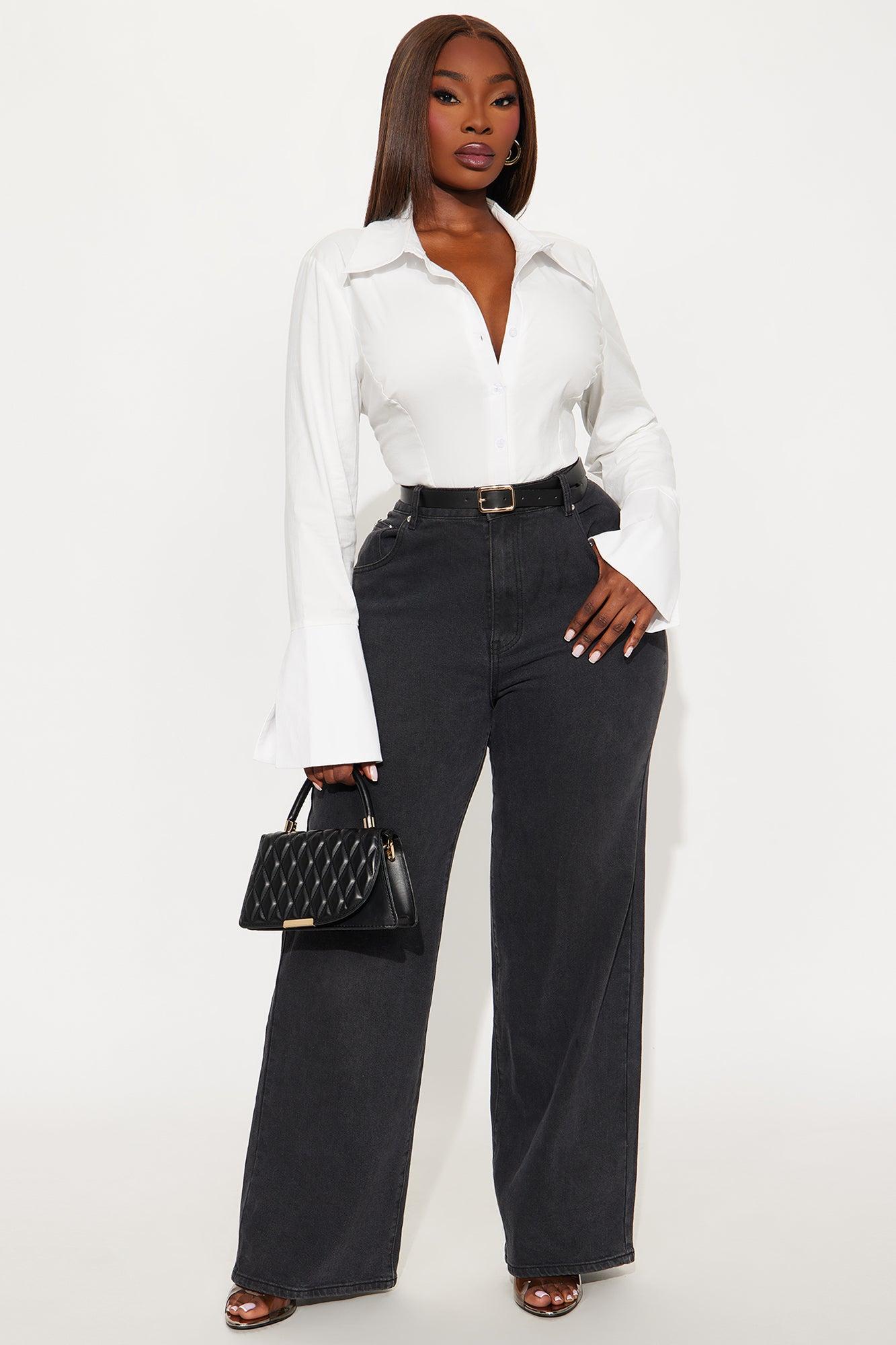 Rasheida Poplin Bodysuit - White Female Product Image