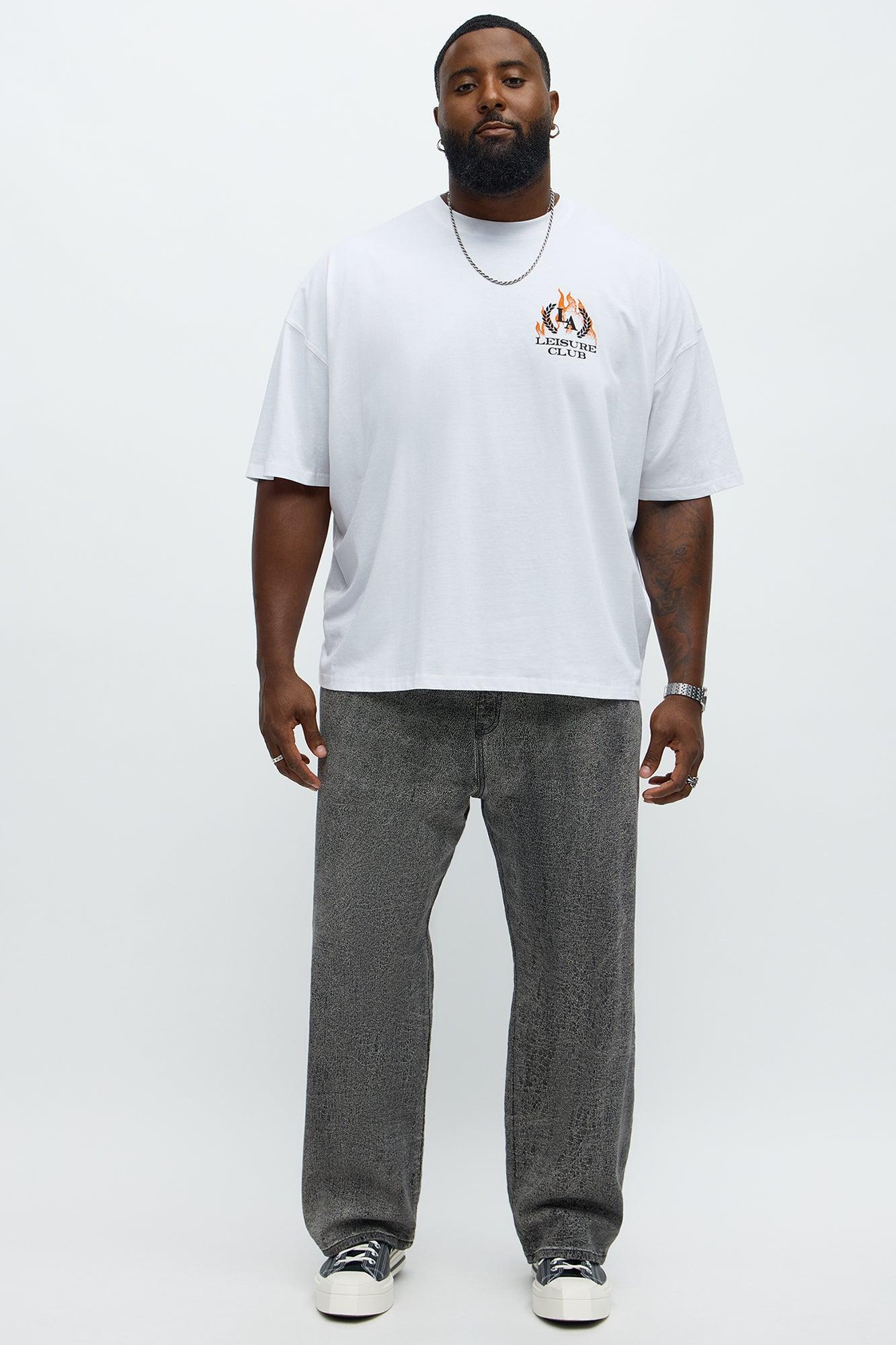 LA Leisure Club Oversized Short Sleeve Tee - White Male Product Image