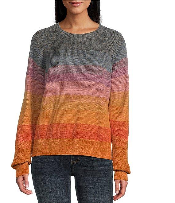 Pendleton Raglan Crew Neck Long Sleeves Stripe Sweater Product Image