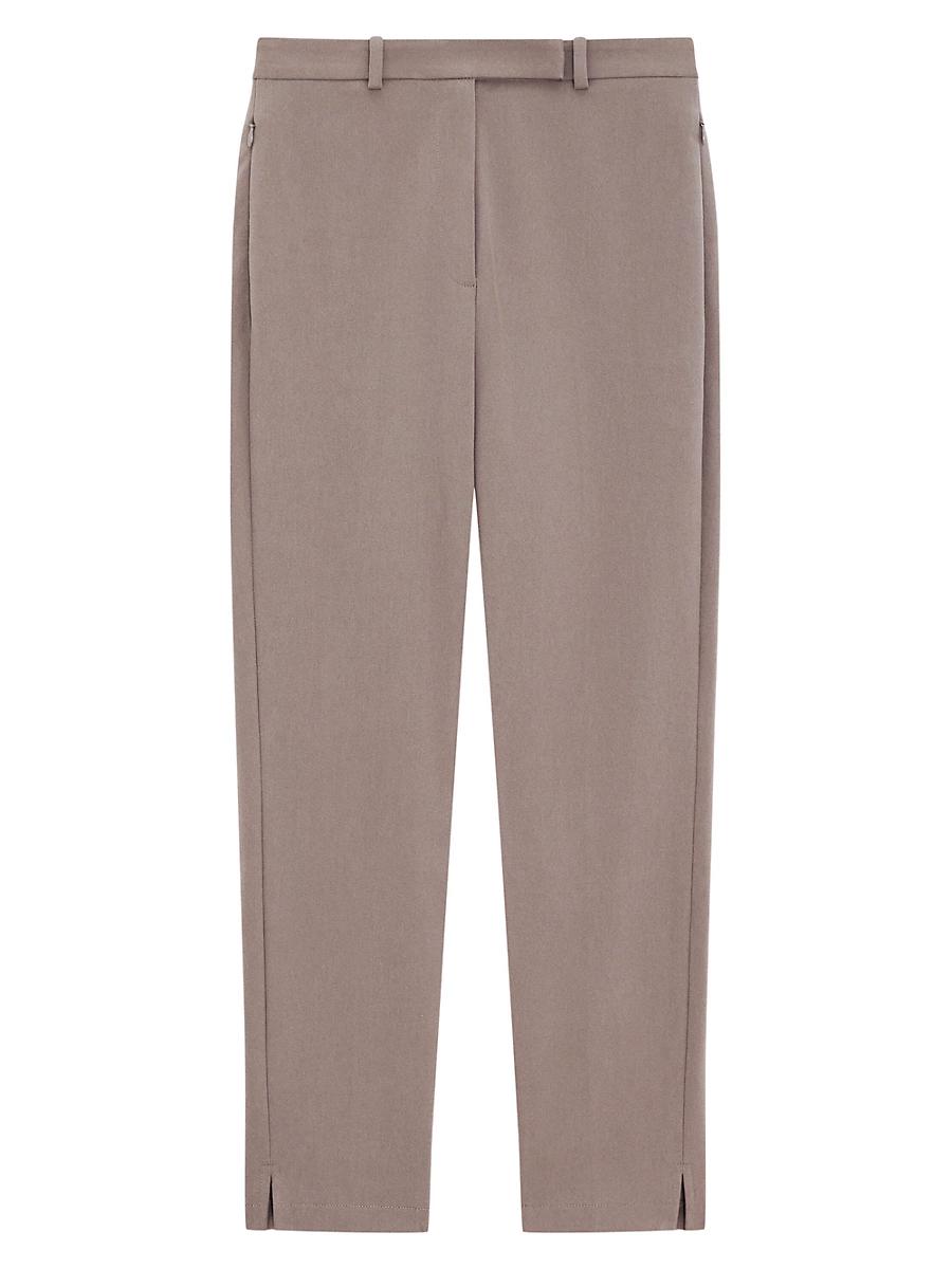 Womens High-Ride Cotton-Blend Tapered Pants Product Image