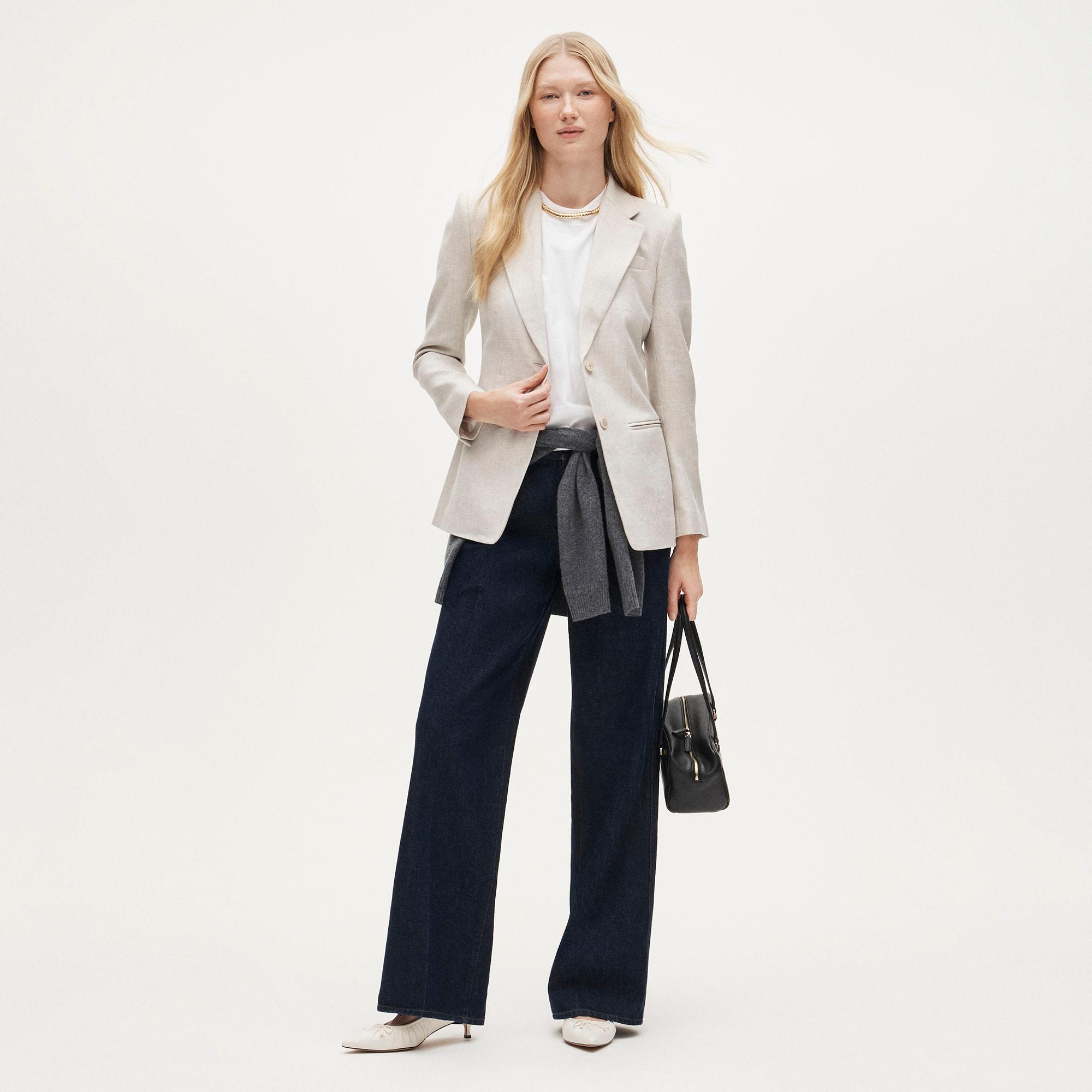 Margeaux blazer in stretch linen blend Product Image